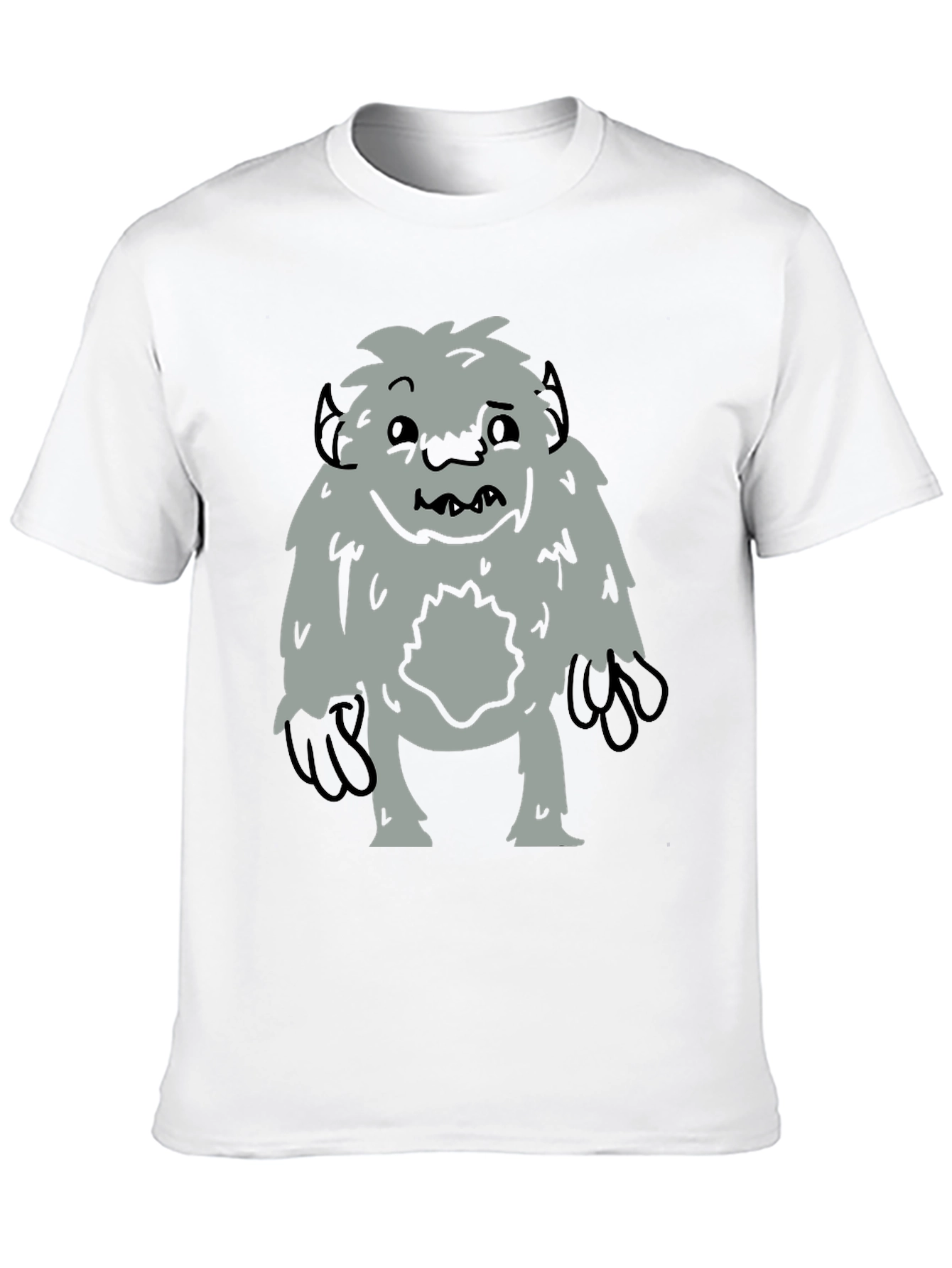 Fun Bigfoot Graphic Tee - Black Cotton Blend - 10