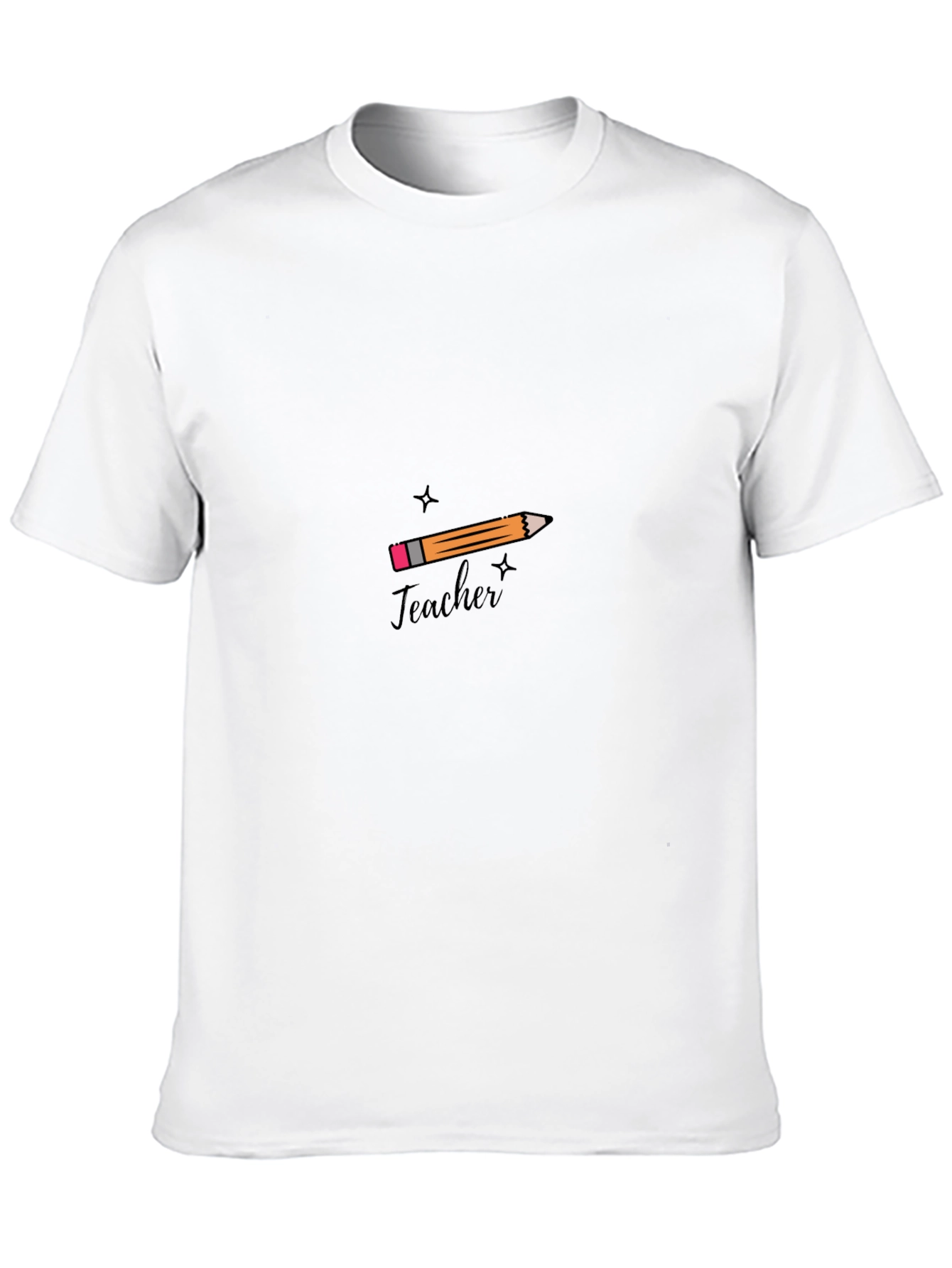 Black Teacher Pencil Graphic T-Shirt view 10