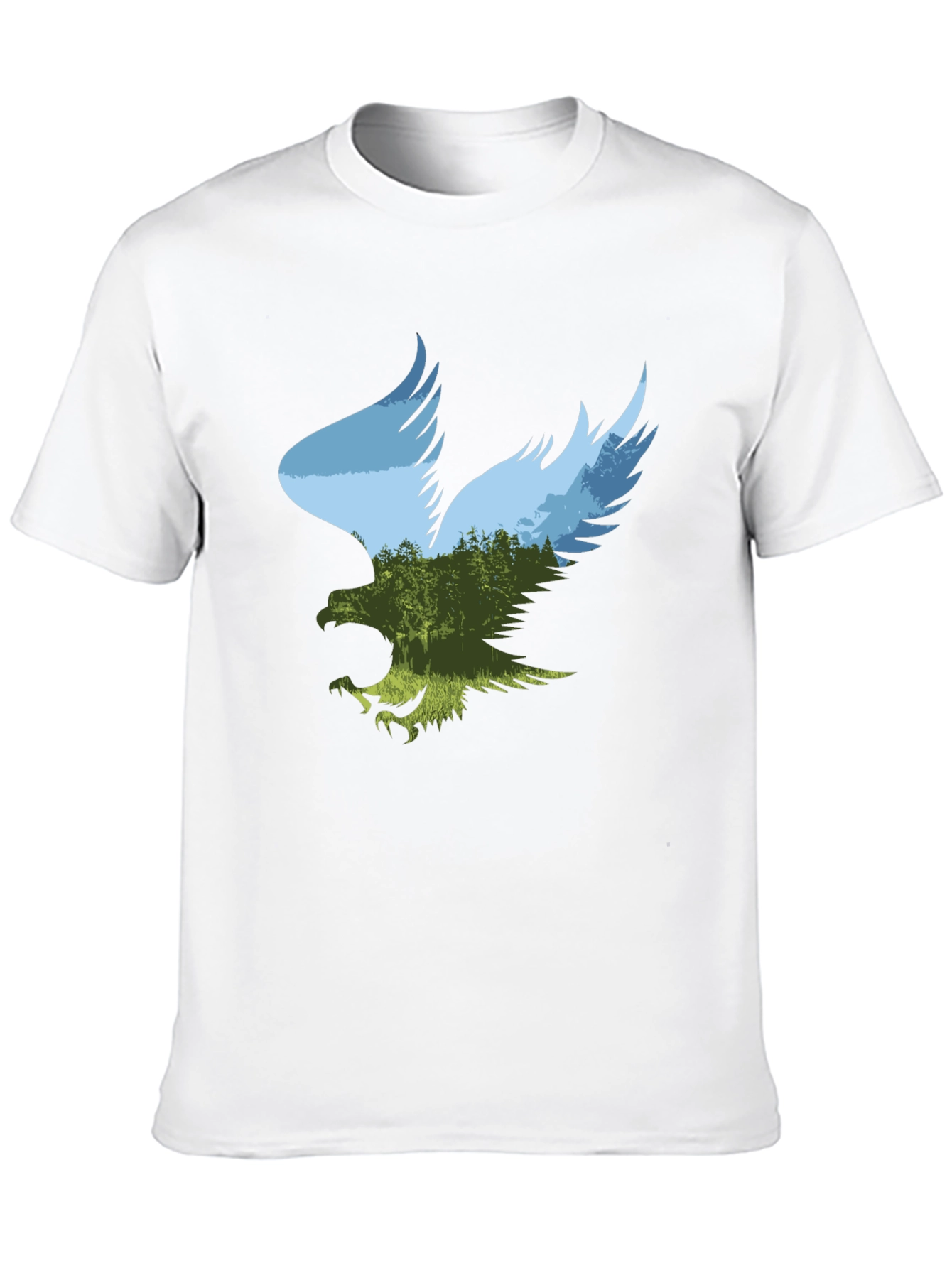 Black Eagle Graphic Print Black T-Shirt view 10