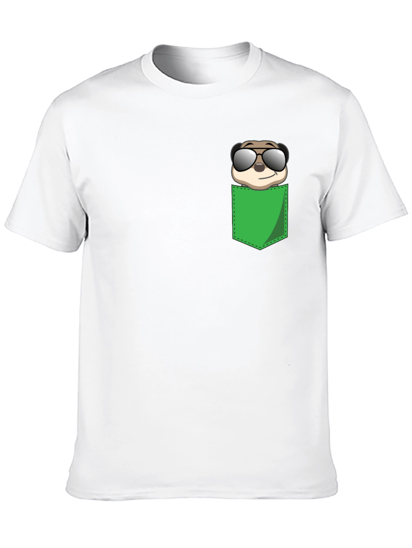 Black Cool Meerkat Pocket T-Shirt view 10