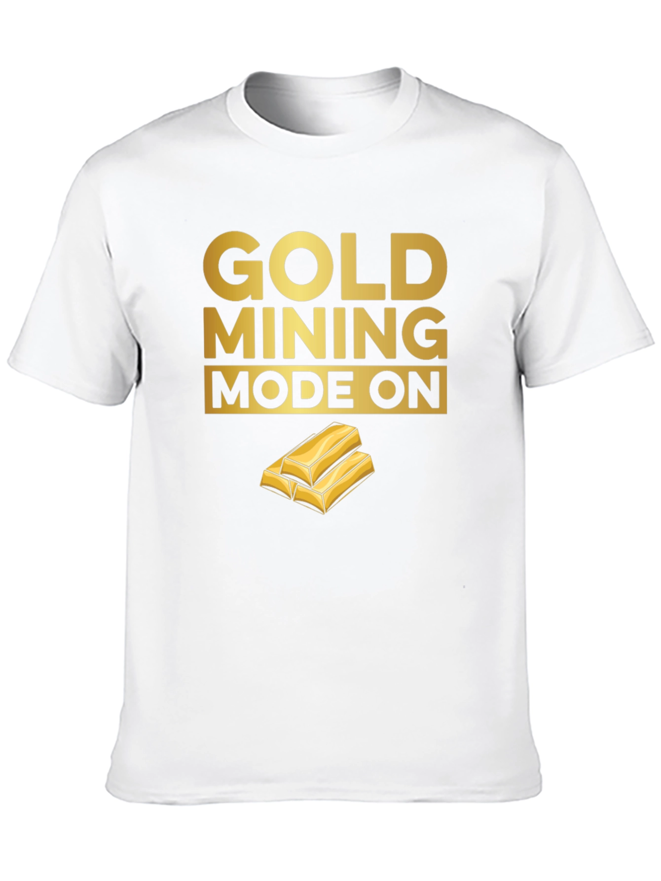 Black Gold Mining Mode On - Black T-Shirt view 10