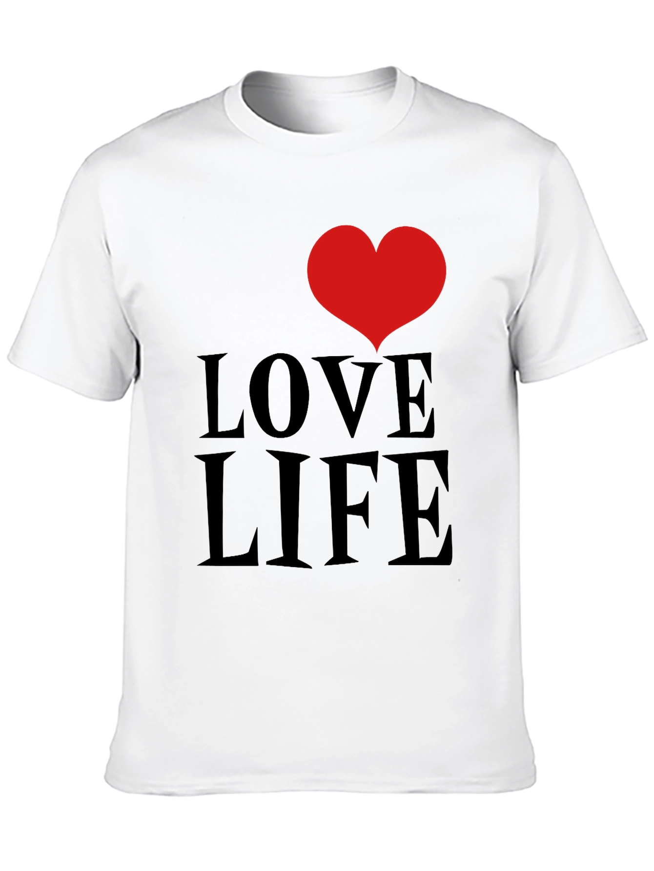Black Love Life Graphic Tee - Black Cotton Comfort view 10