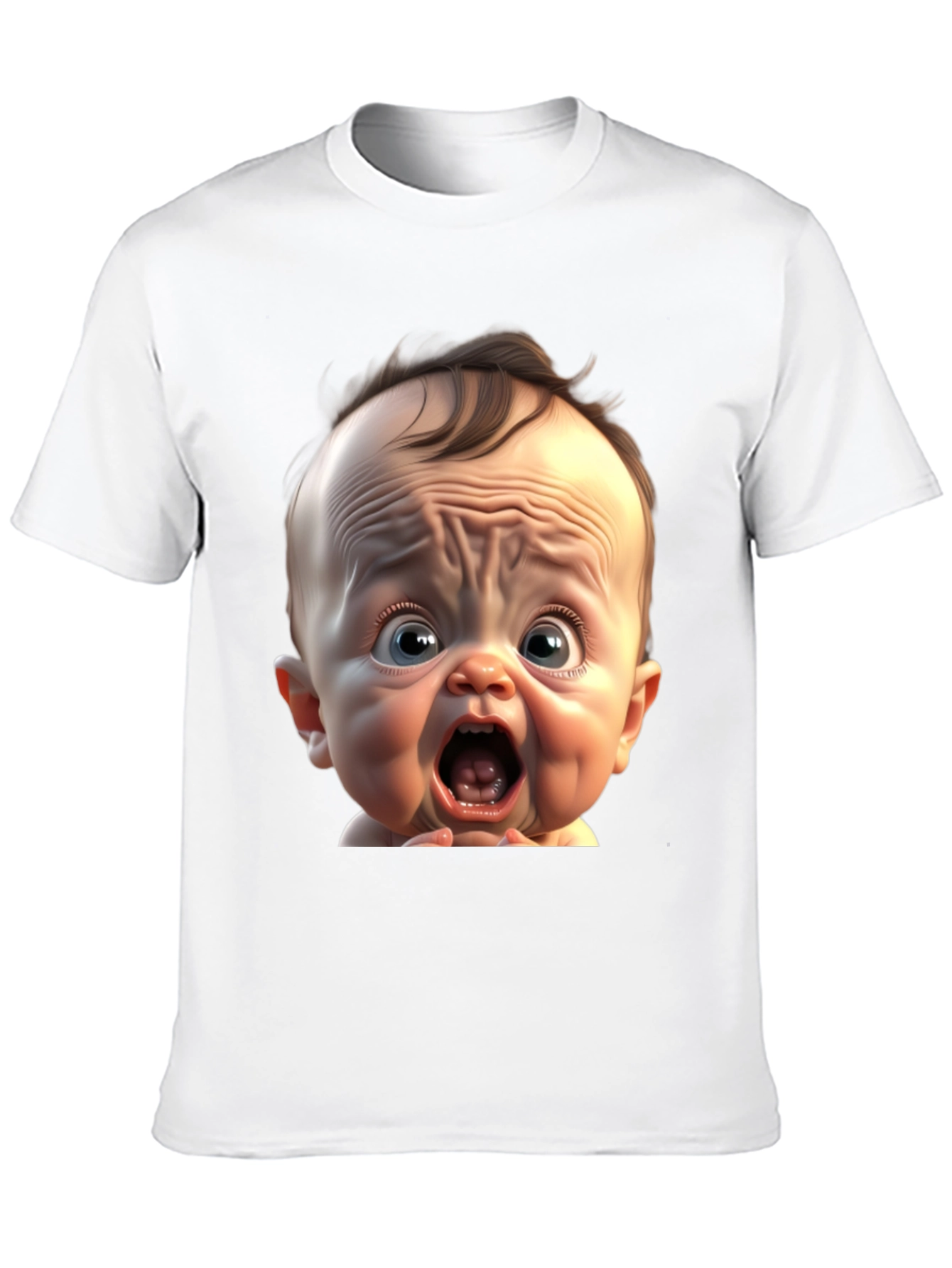 Black Funny Baby Face Black T-Shirt view 10