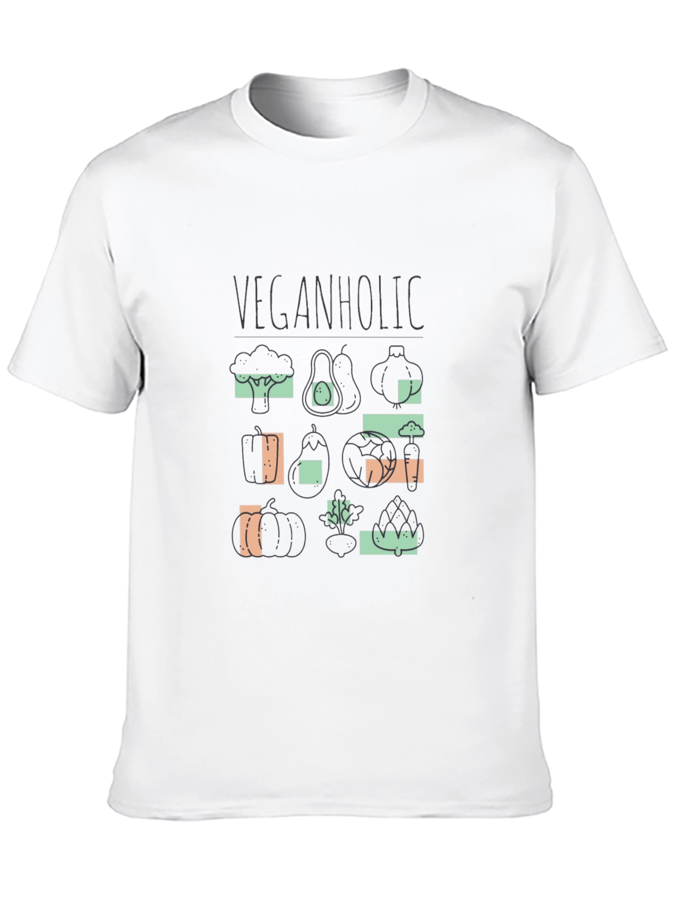 Black Veganholic T-Shirt - Stylish Vegan Apparel view 10