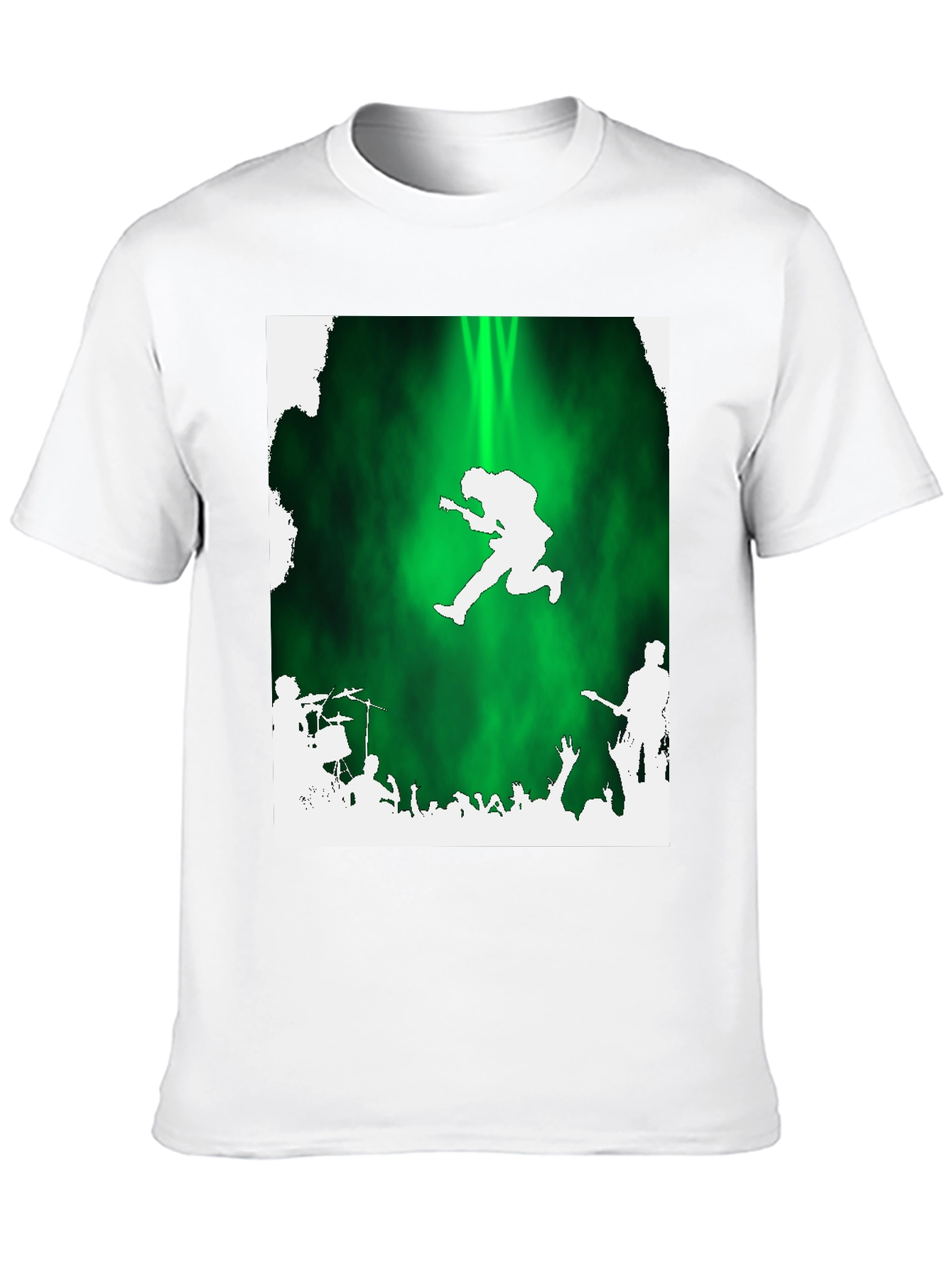 Rock Band Concert Graphic Tee - Black Cotton T-Shirt - 10