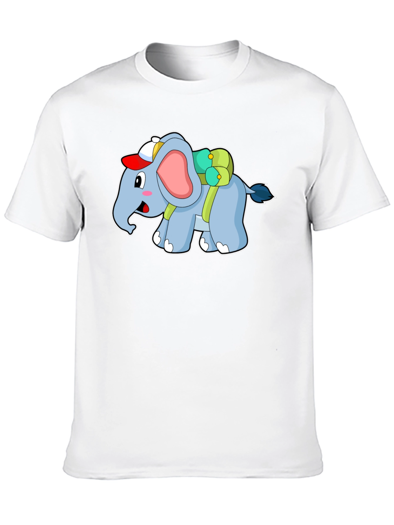 Black Cute Elephant Backpack T-Shirt view 10