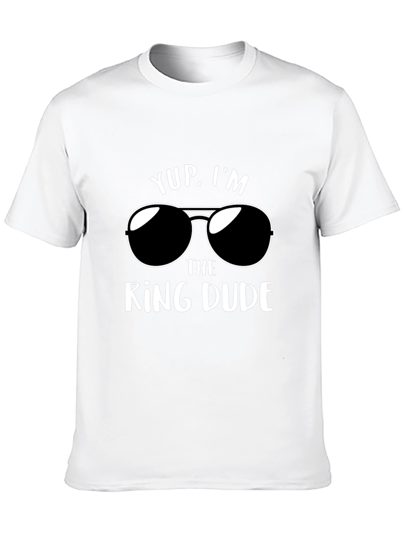 Black Yup, I'm The Ring Dude T-Shirt - Funny Wedding Apparel view 10