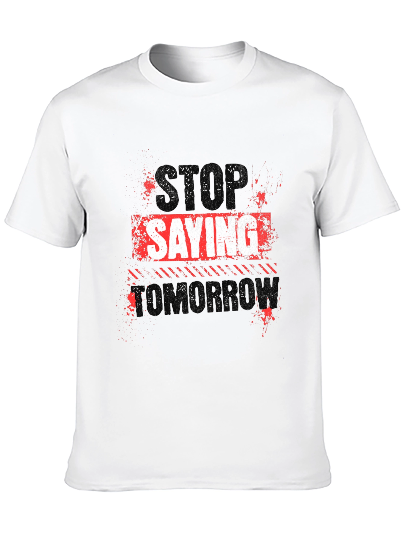 Black Stop Saying Tomorrow Black Graphic Tee view 10