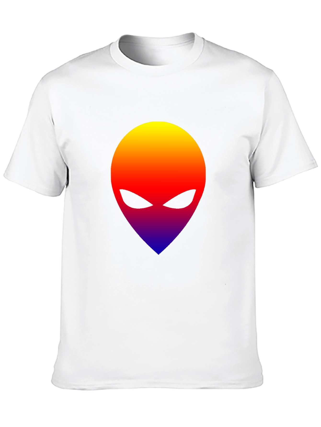 Black Alien Head Graphic T-Shirt - Gradient Design view 10