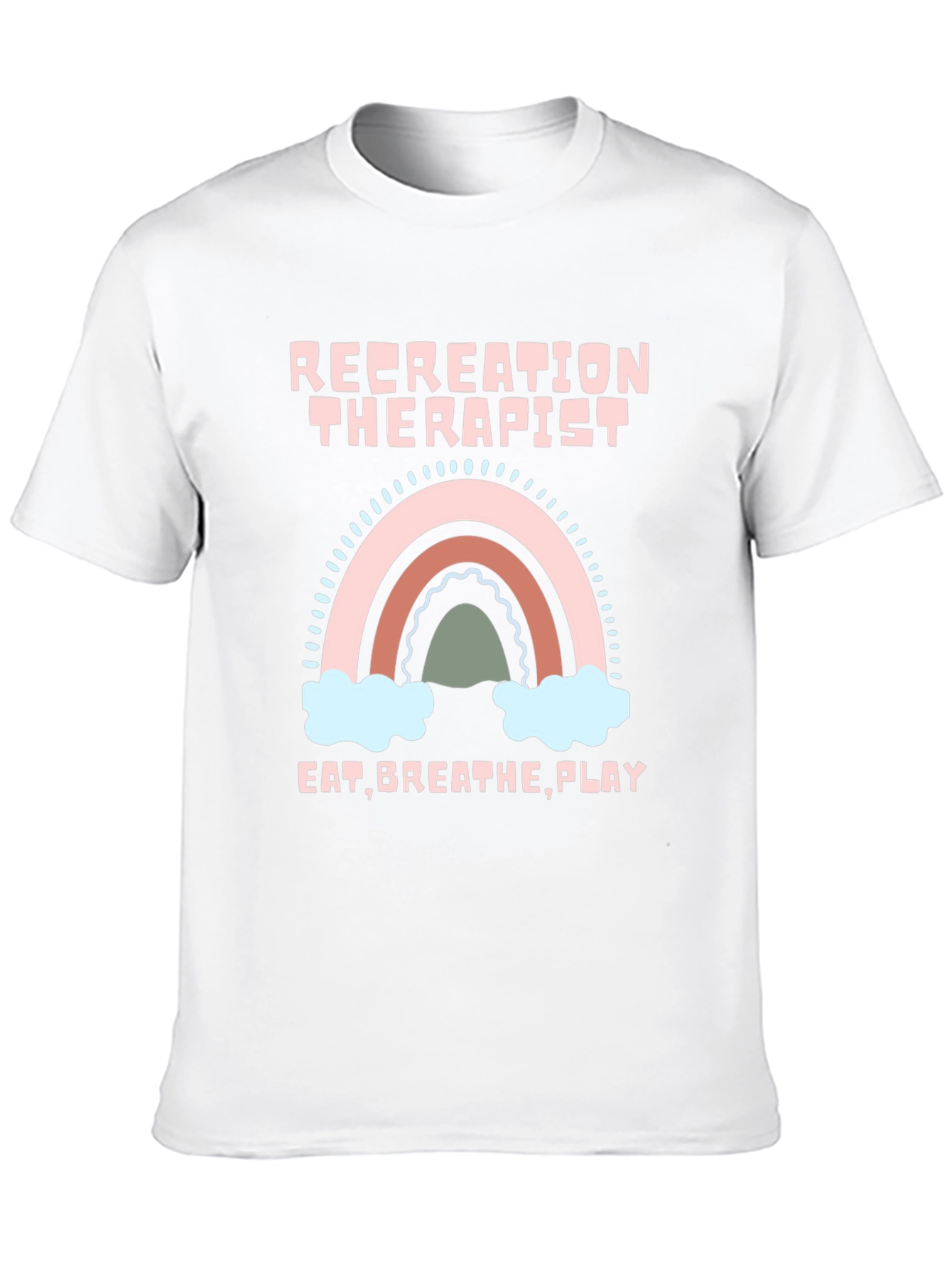 Black Recreation Therapist Rainbow T-Shirt view 10