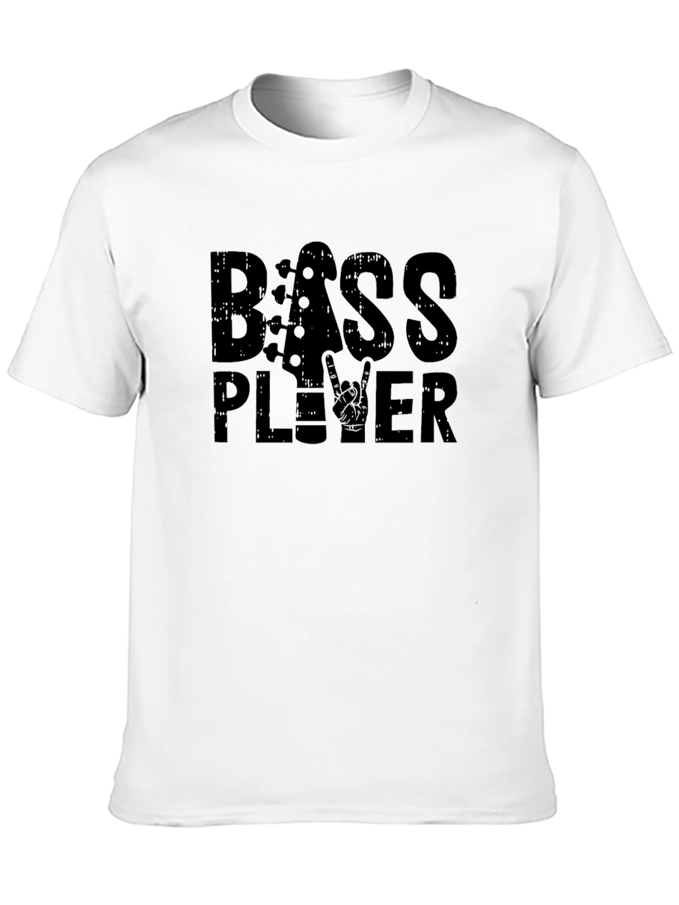 Black Bass Player Black T-Shirt - Music Lover Tee view 10
