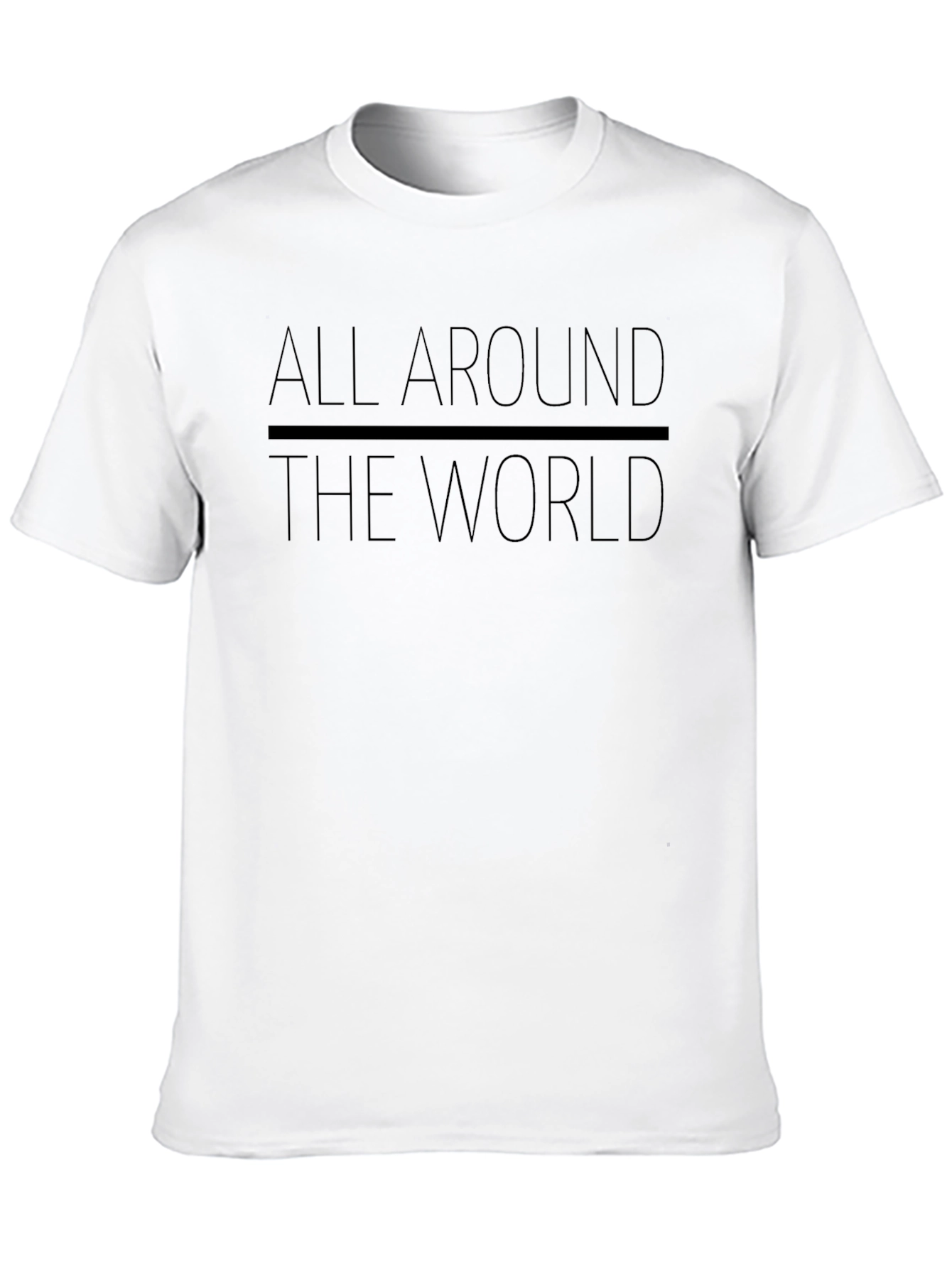 Black All Around the World Graphic Black T-Shirt view 10