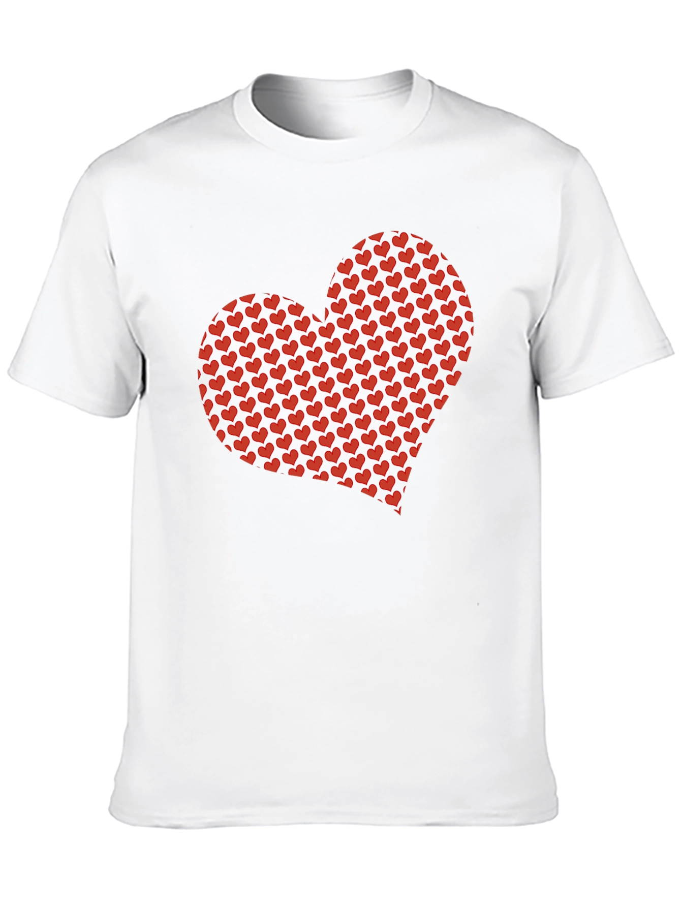 Black Heart Pattern Black T-Shirt view 10