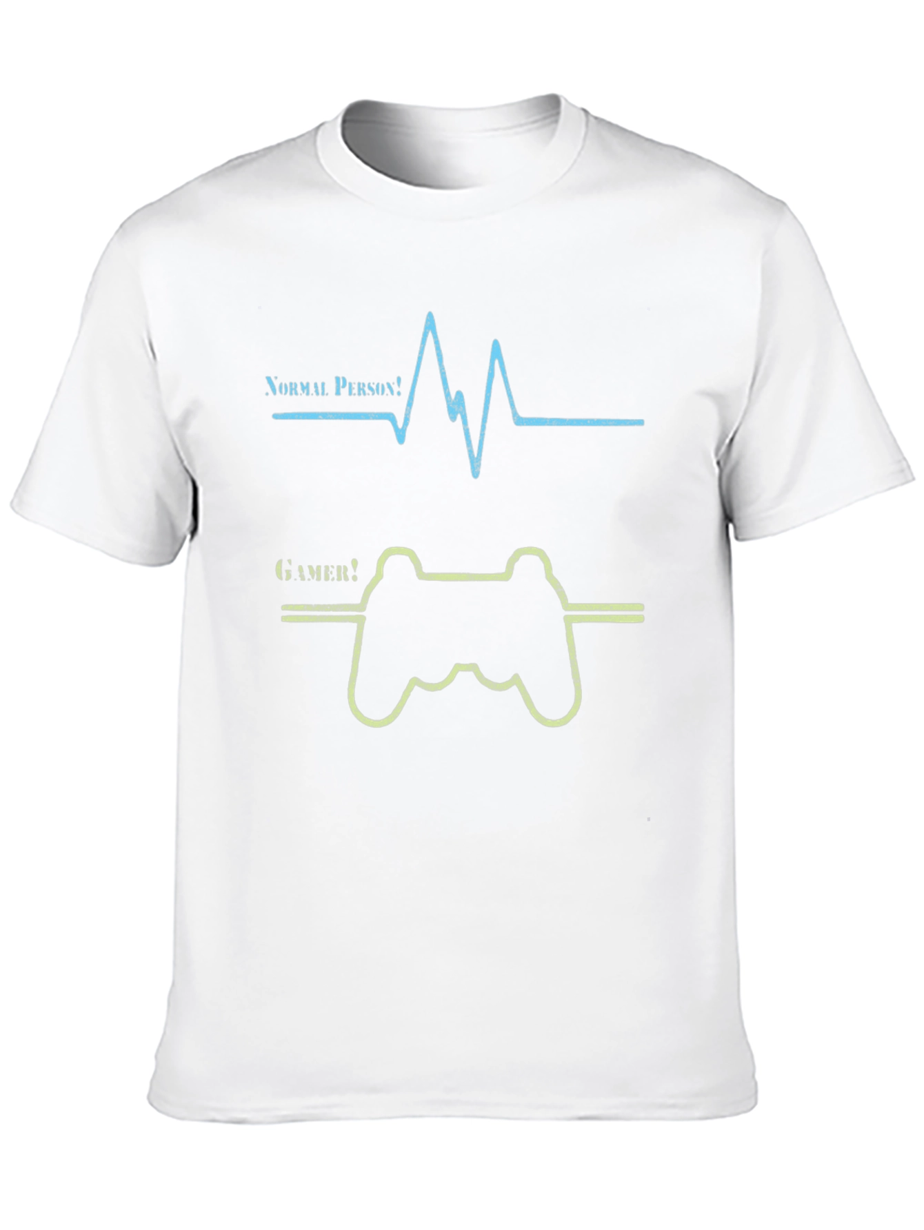 Black Gamer Heartbeat Graphic Tee - Novelty T-Shirt view 10