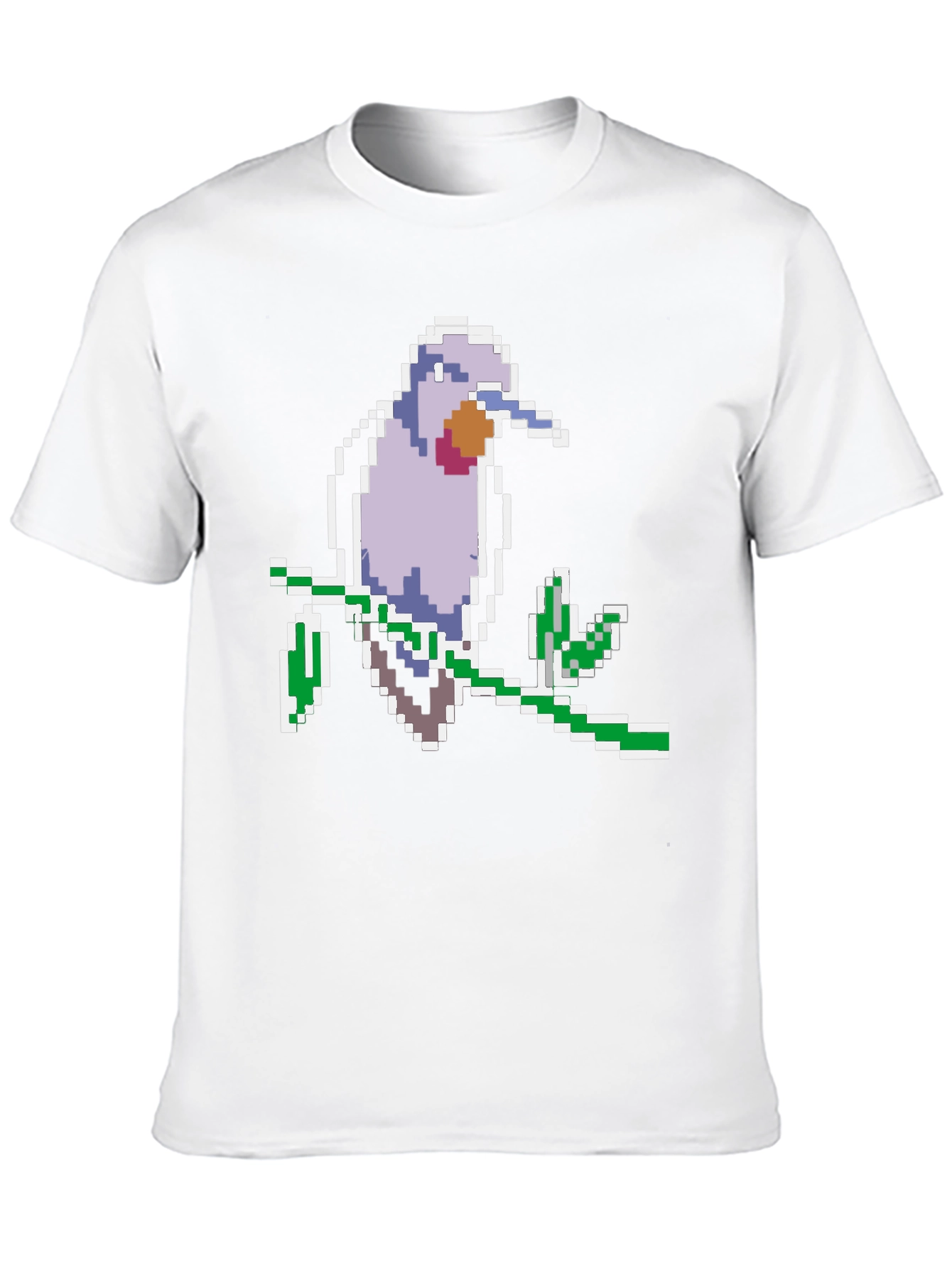 Black Pixel Bird Graphic Tee - Black Cotton Comfort view 10