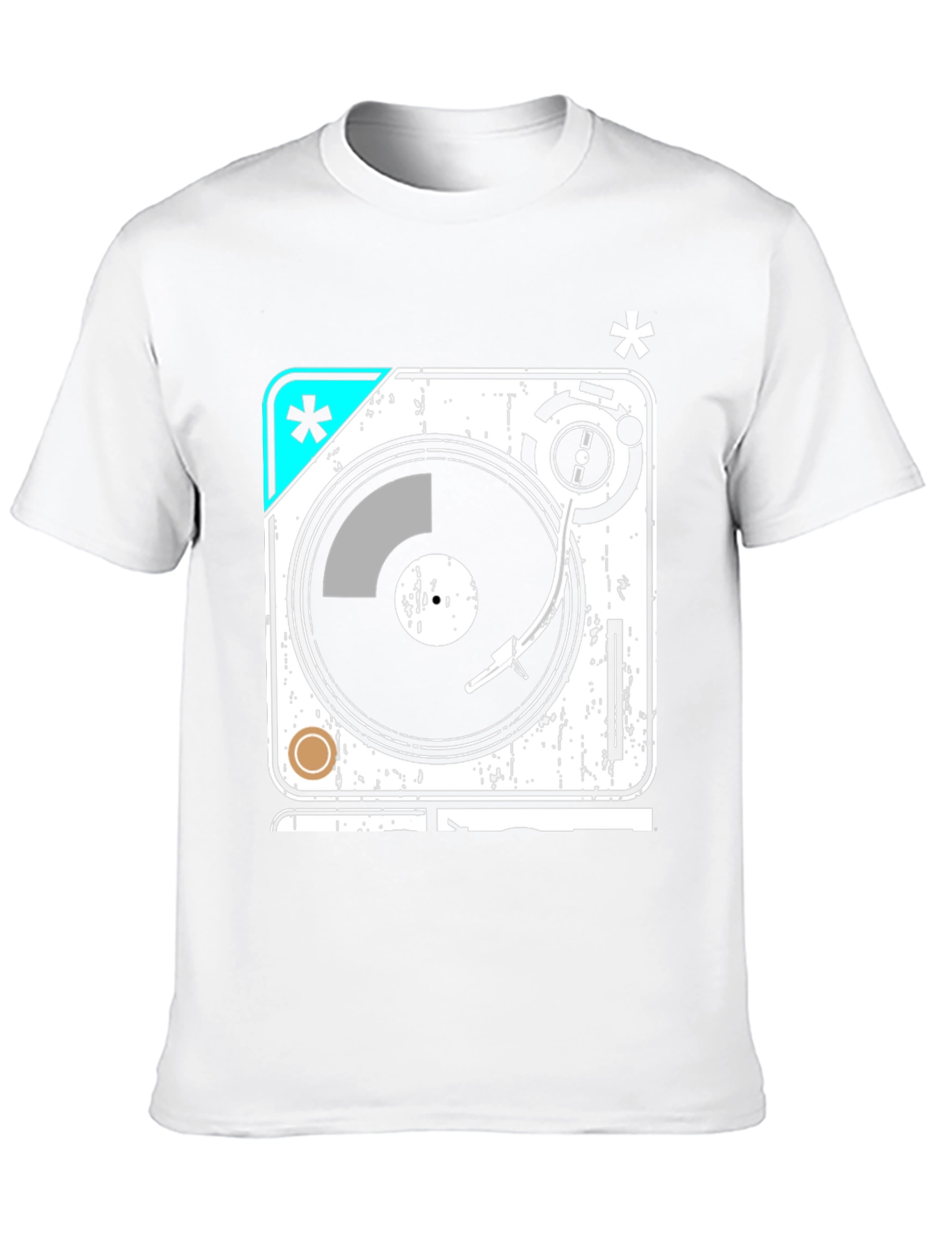 Black Retro Turntable Graphic Tee view 10