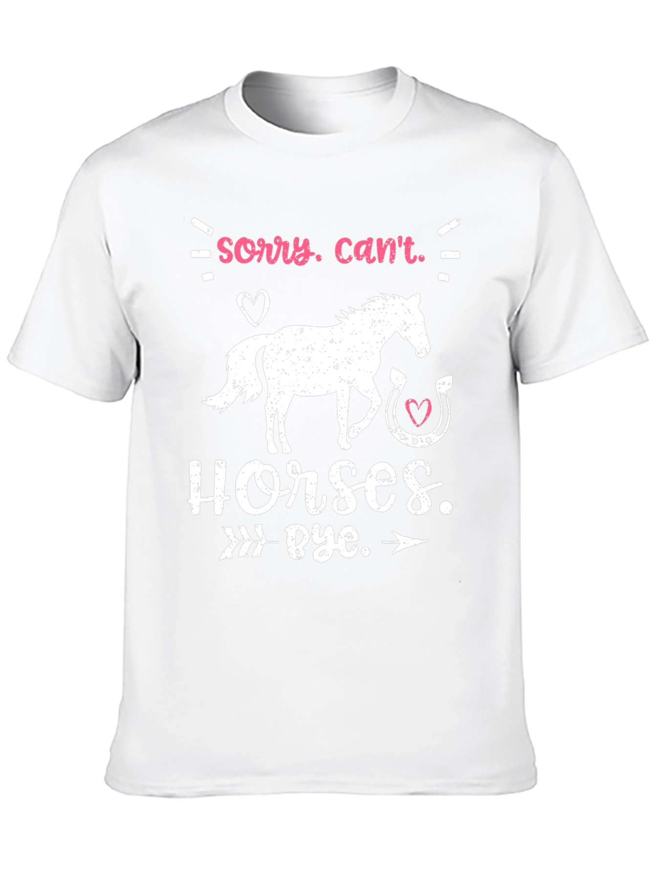 Black Sorry Can't Horses Bye T-Shirt view 10