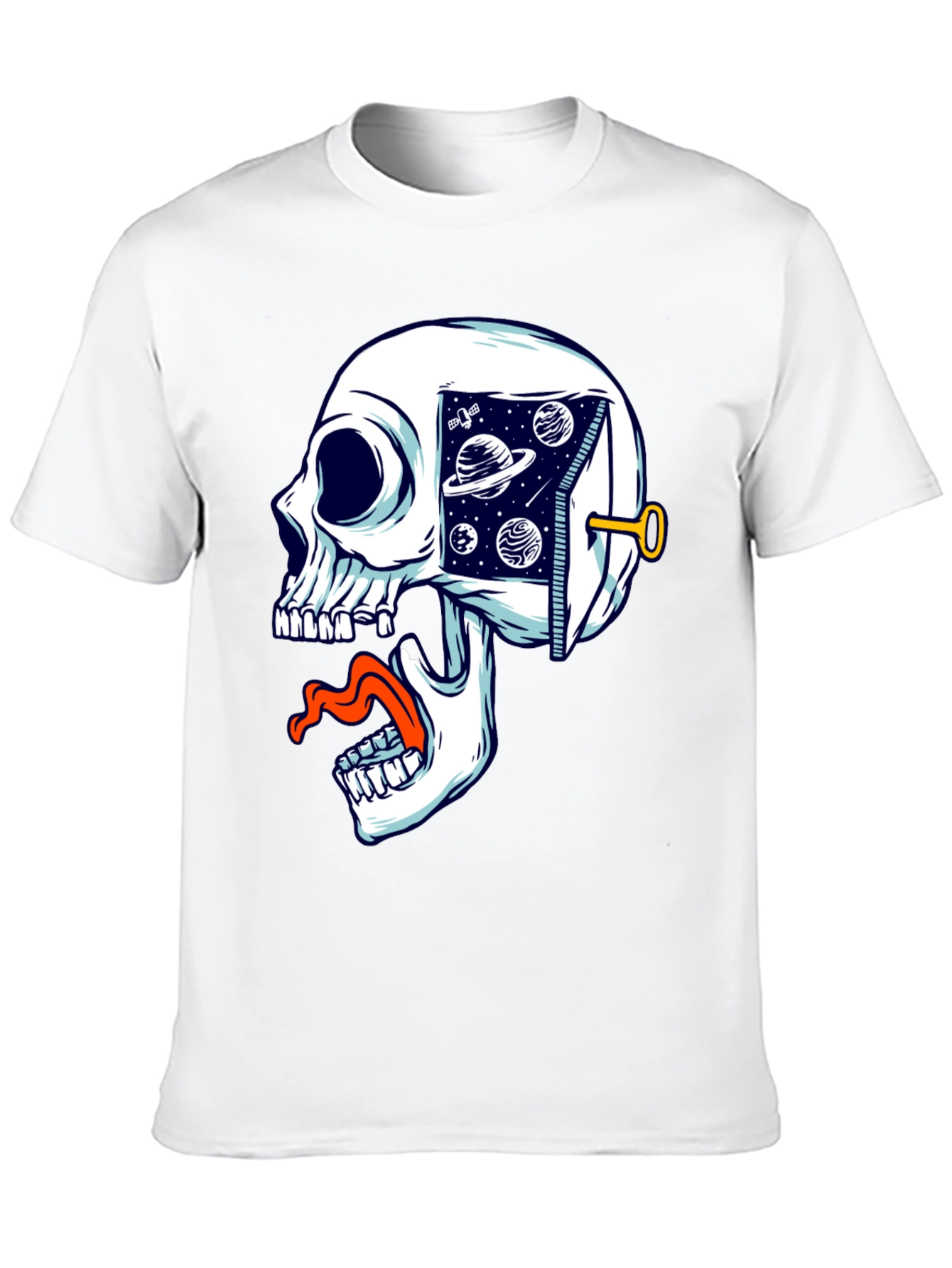 Black Cosmic Skull T-Shirt - Unisex Graphic Tee view 10