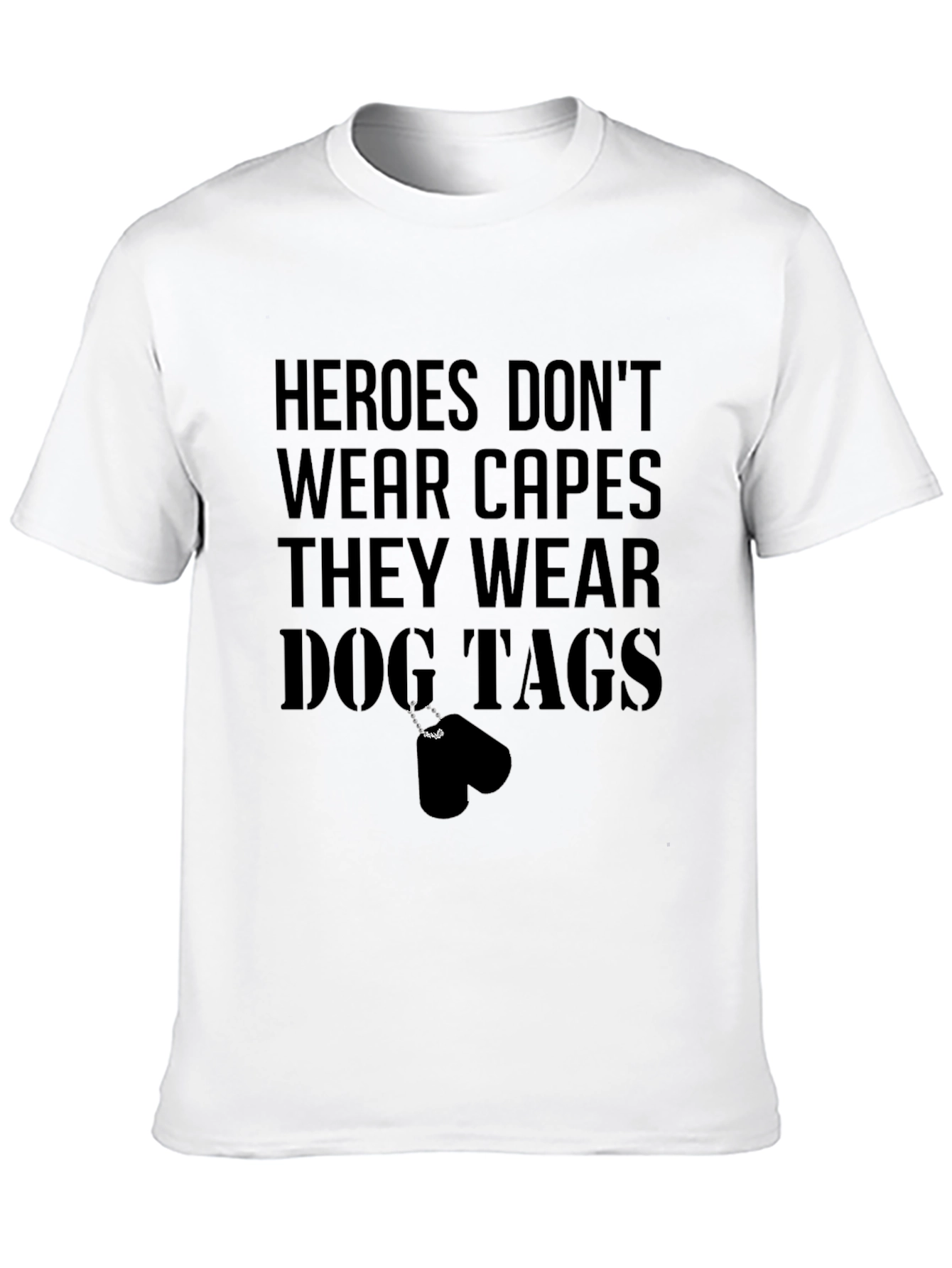 Black Heroes Dog Tag T-Shirt - Black Graphic Tee view 10