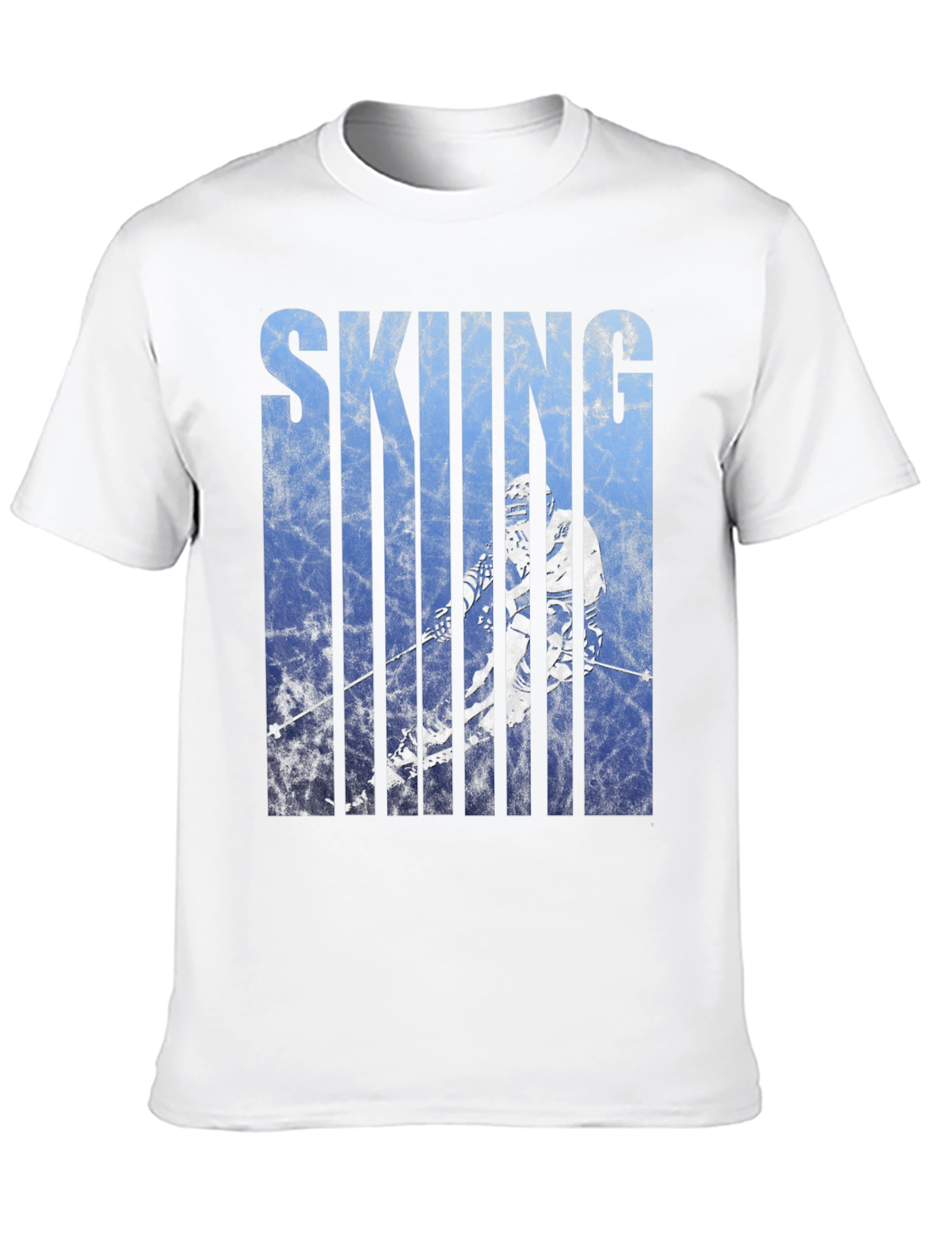 Black Skiing Graphic Tee - Black Cotton Blend view 10