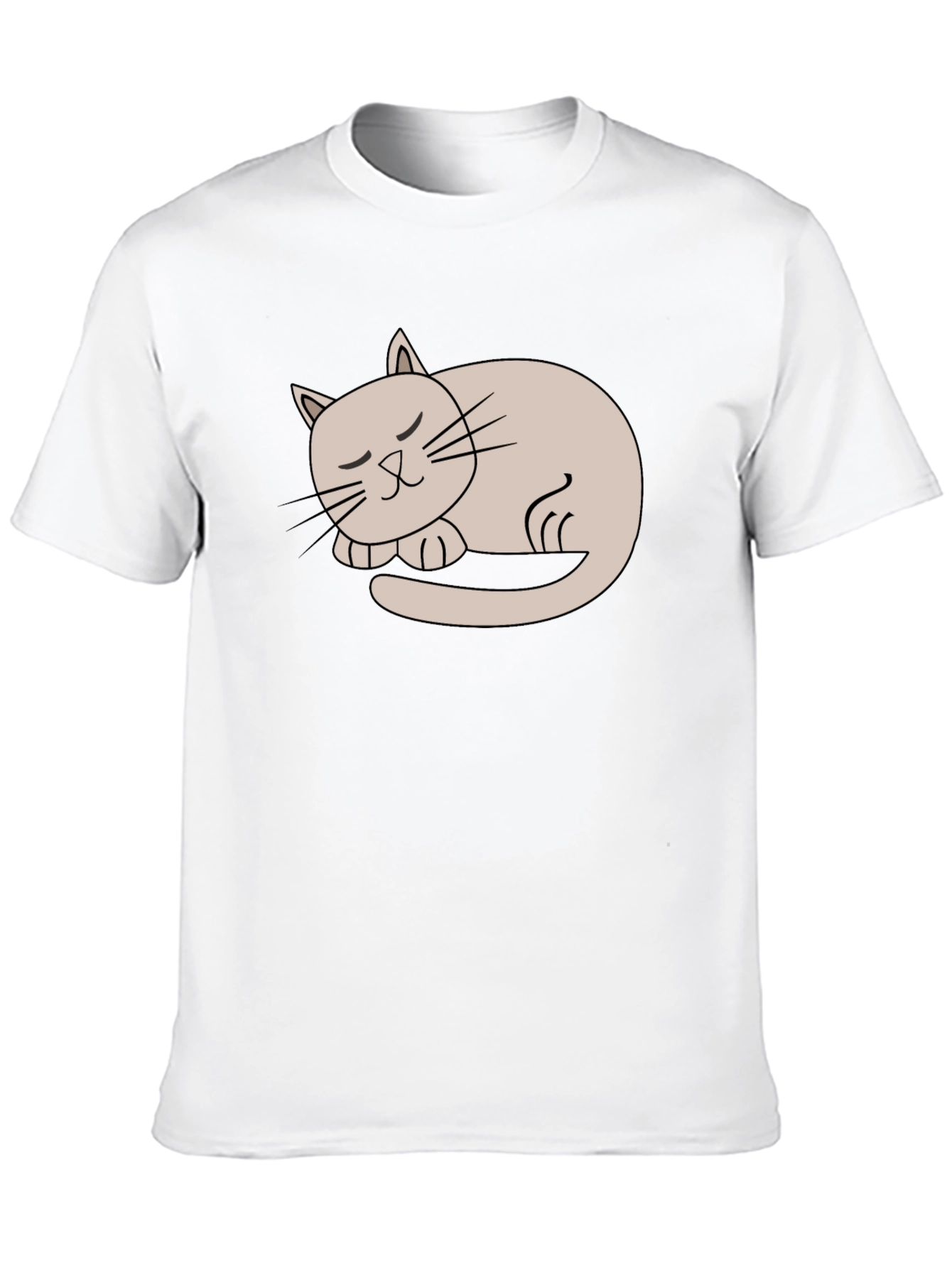 Black Cute Cat Nap T-Shirt - Soft Style Tee view 10