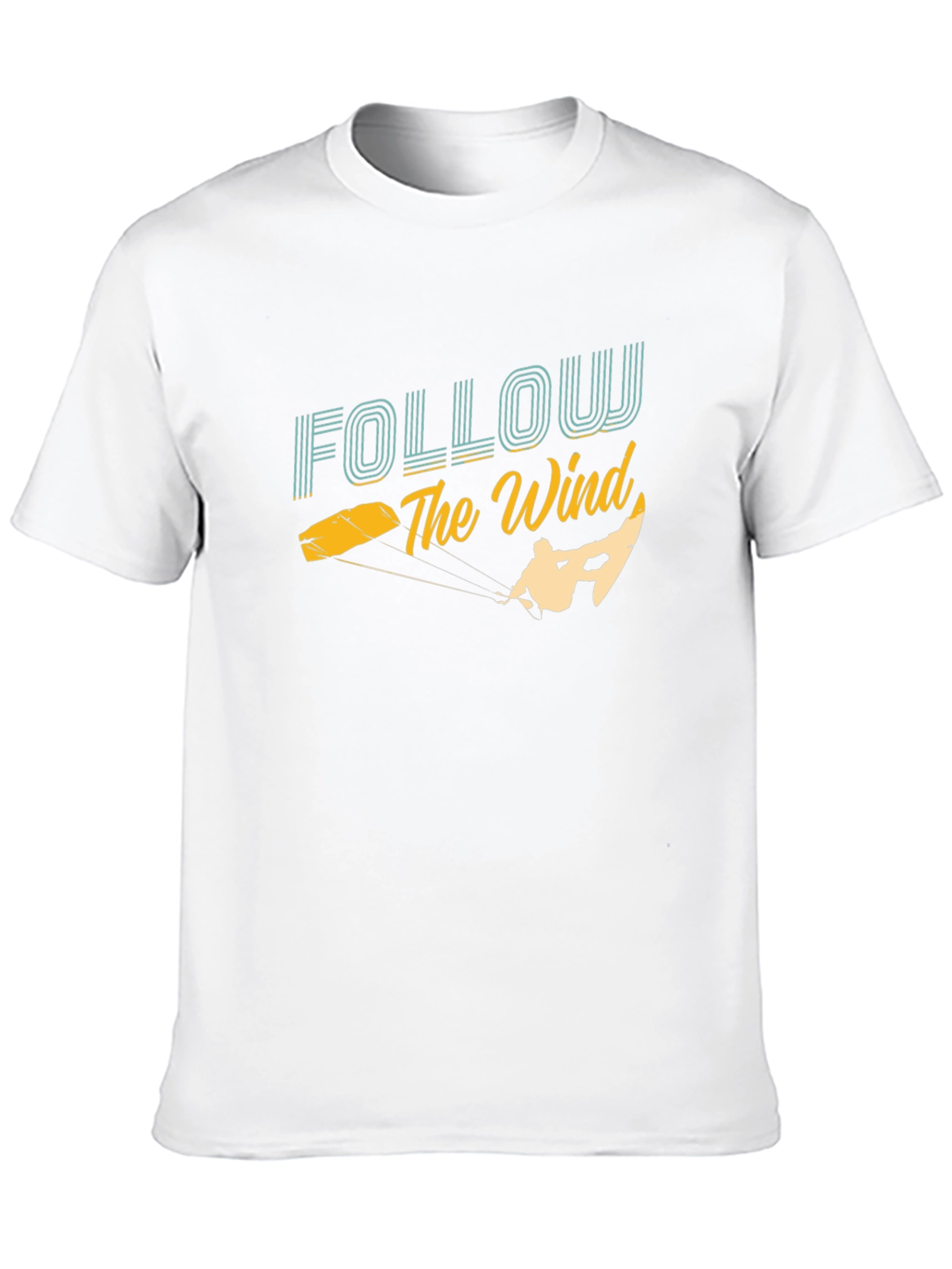 Black Follow The Wind Kitesurfing Graphic T-Shirt view 10