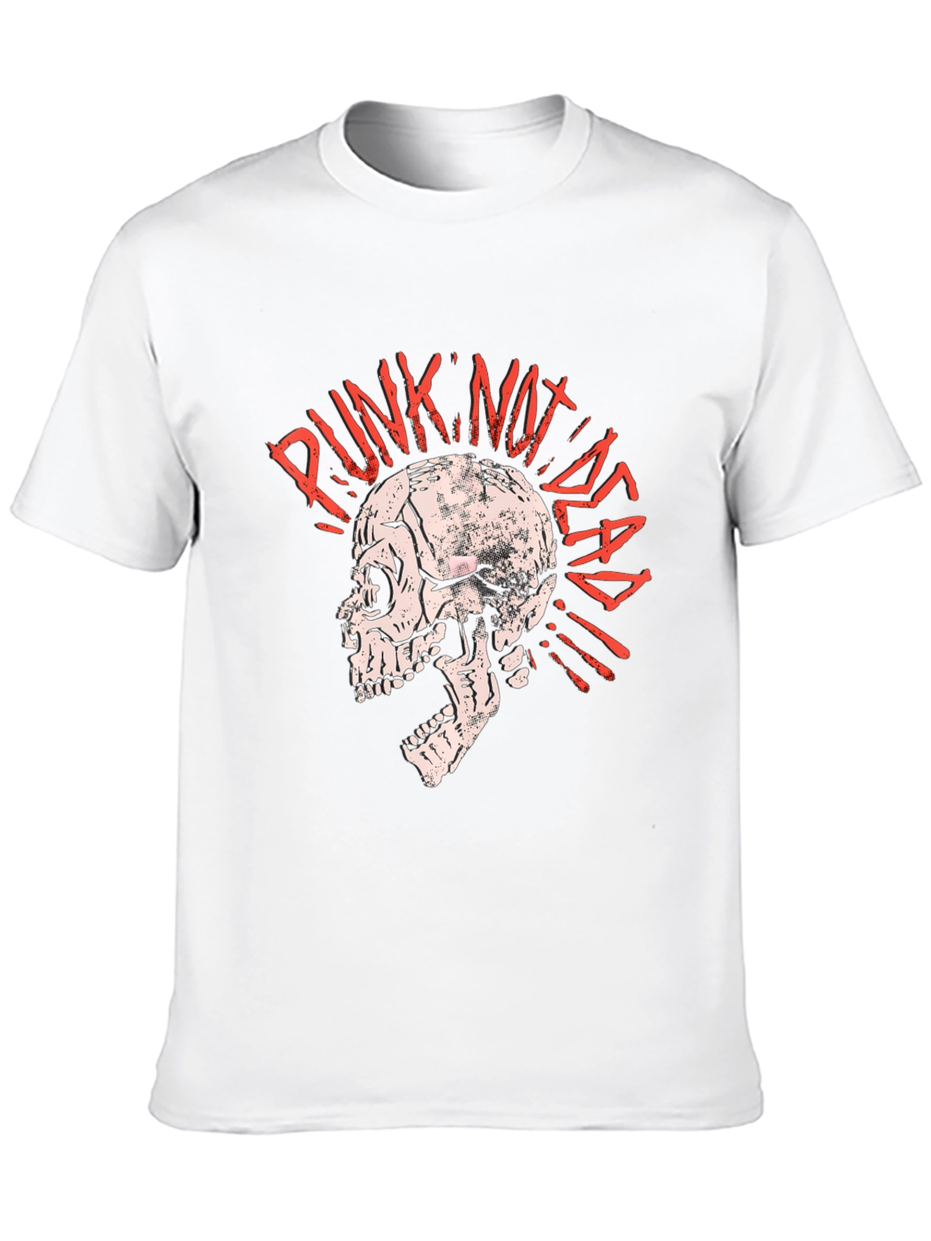 Black Punk Not Dead Skull T-Shirt view 10