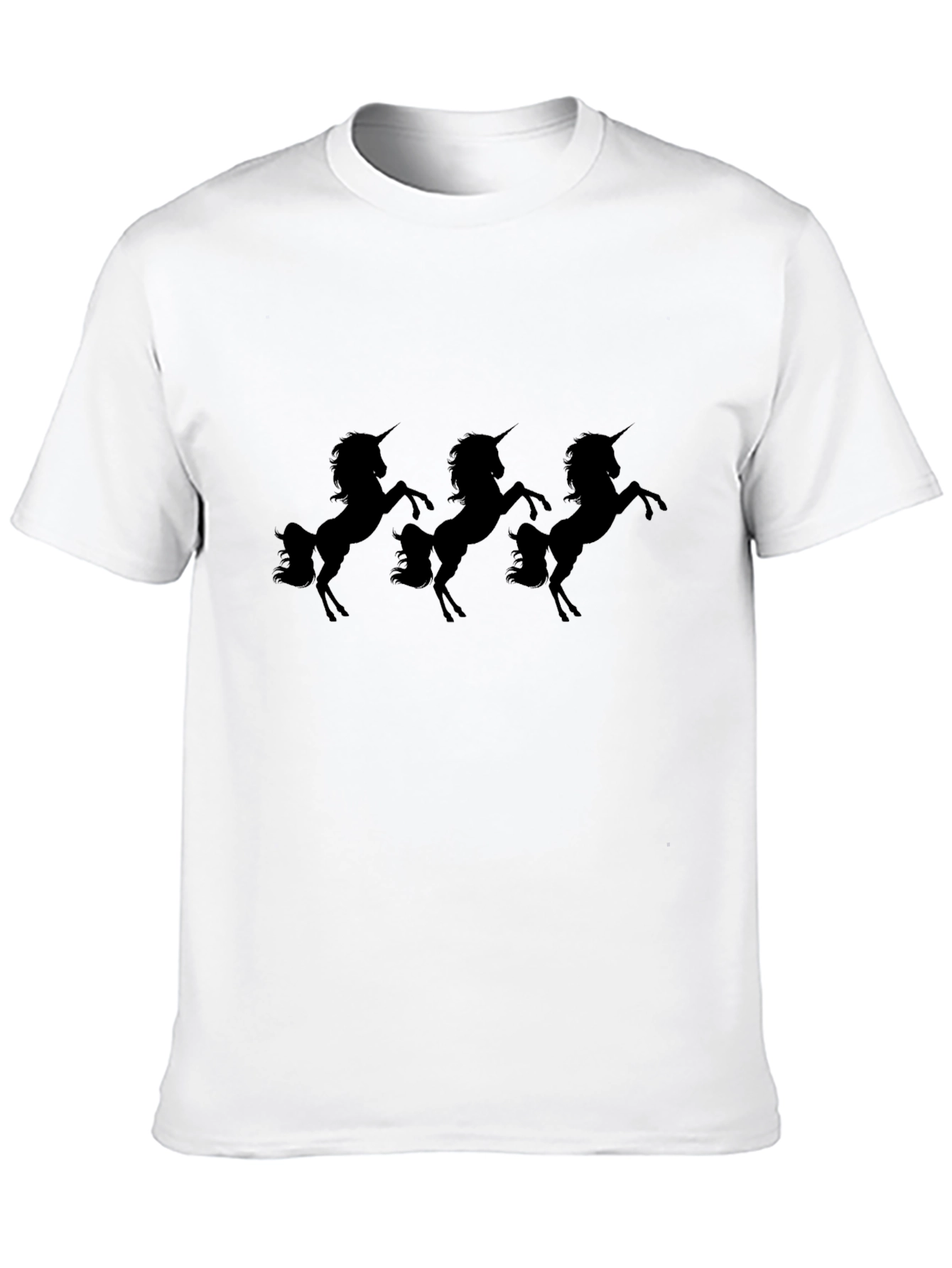 Black Unicorn Silhouette Graphic Black T-Shirt view 10