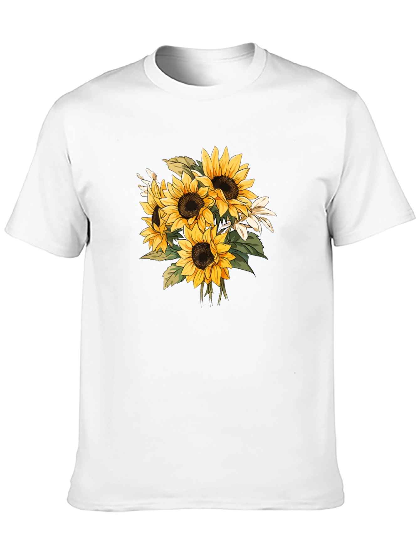 Black Sunflower Graphic Black T-Shirt - Nature Inspired Tee view 10