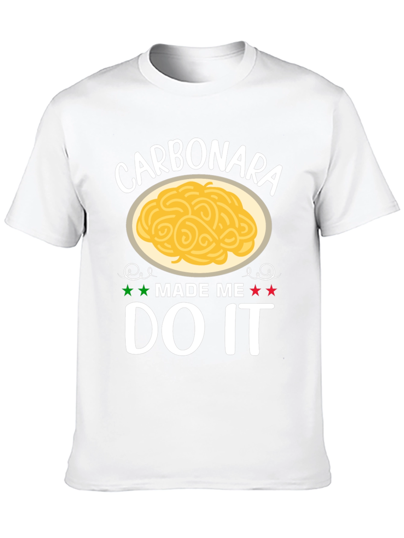 Black Carbonara Made Me Do It T-Shirt view 10