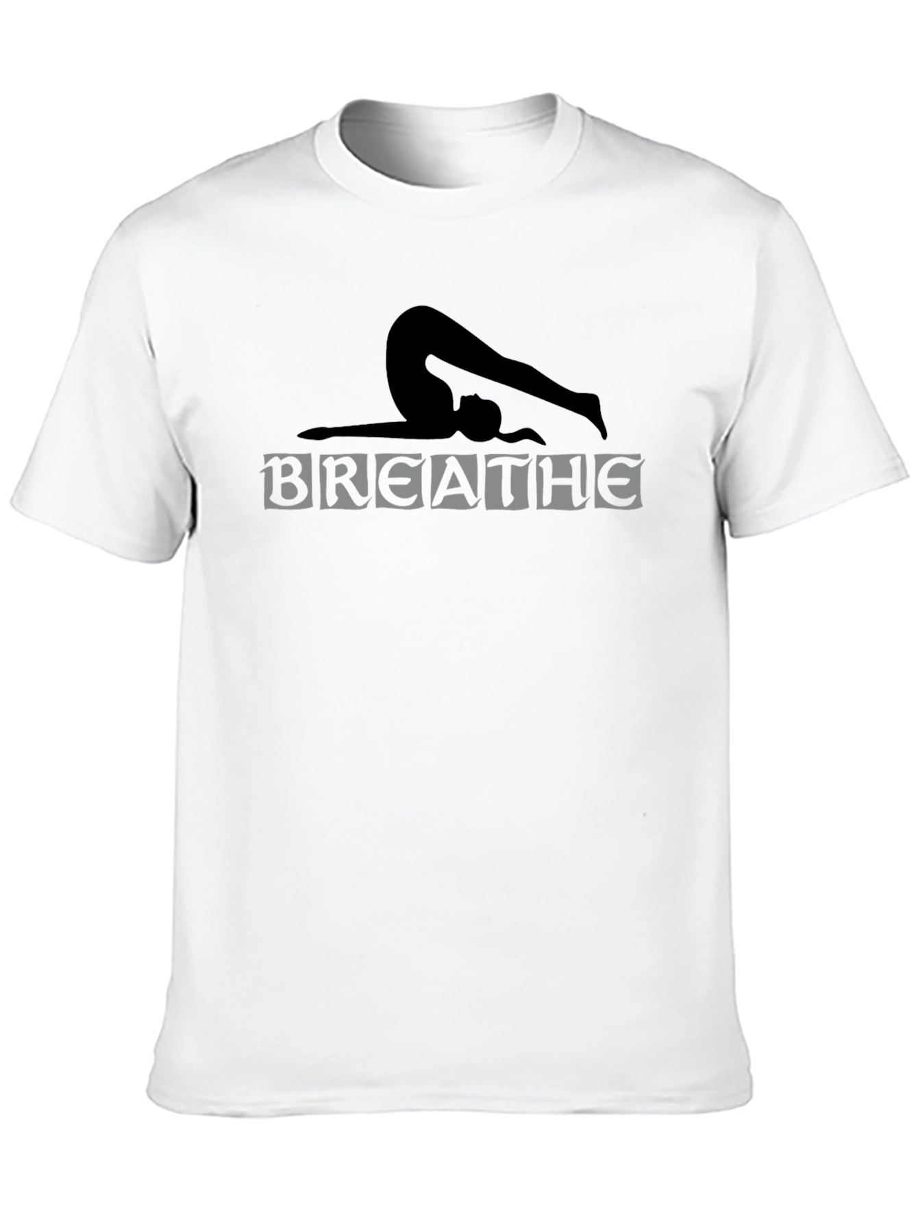 Black Yoga Pose Graphic Tee - Breathe view 10