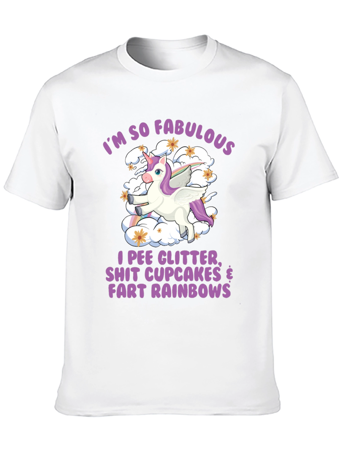 Black Fabulous Unicorn T-Shirt - Glitter, Cupcakes, Rainbows view 10