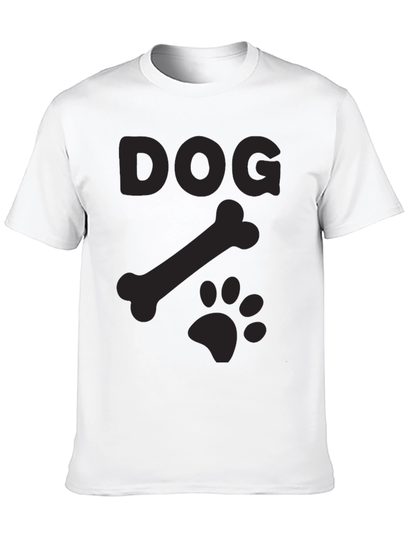 Black Dog Bone Paw Print T-Shirt view 10