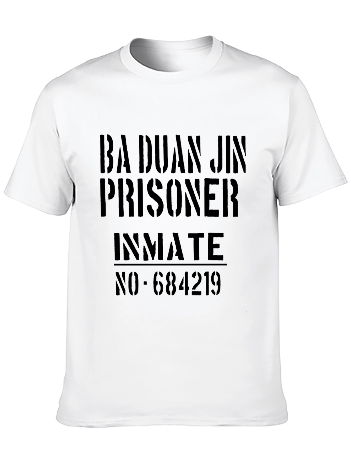 Black Ba Duan Jin Prisoner Inmate Graphic T-Shirt view 10