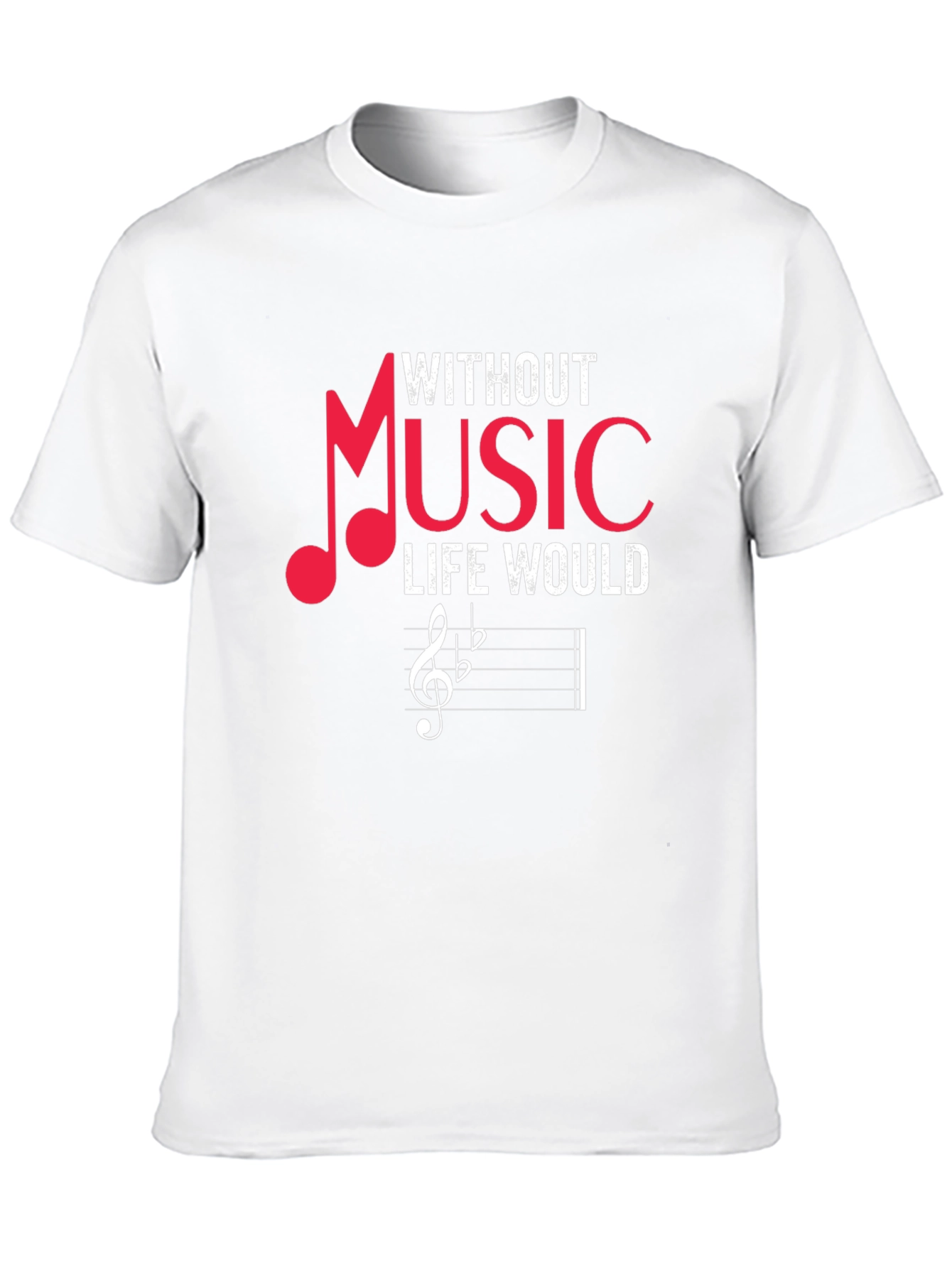 Black Music Lover Graphic Tee - Without Music Life Would... view 10