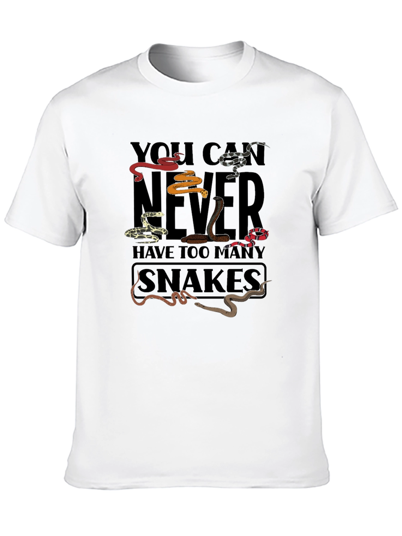 Black You Can Never Have Too Many Snakes T-Shirt view 10