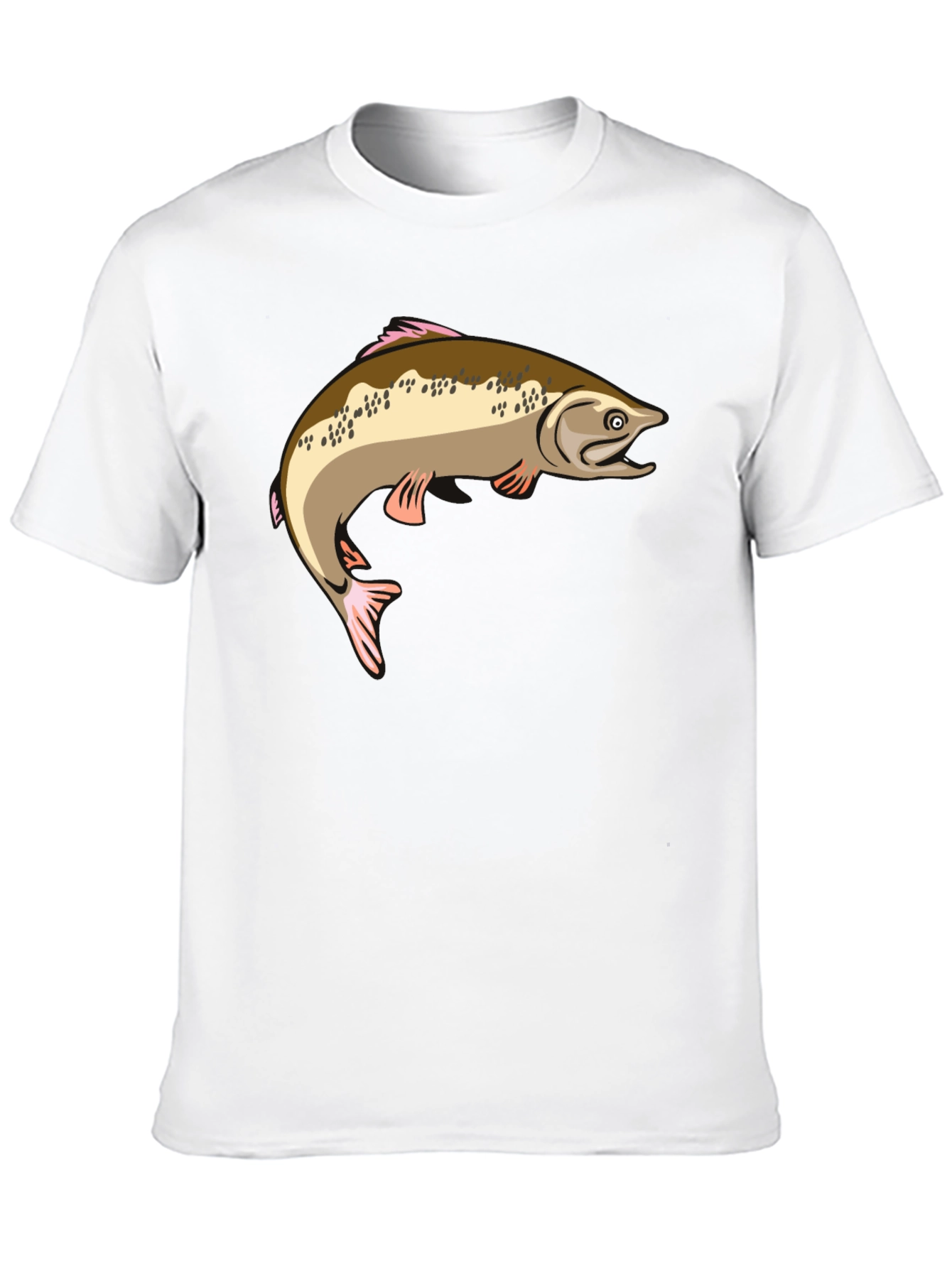 Black Fishing T-Shirt - Salmon Graphic Tee view 10