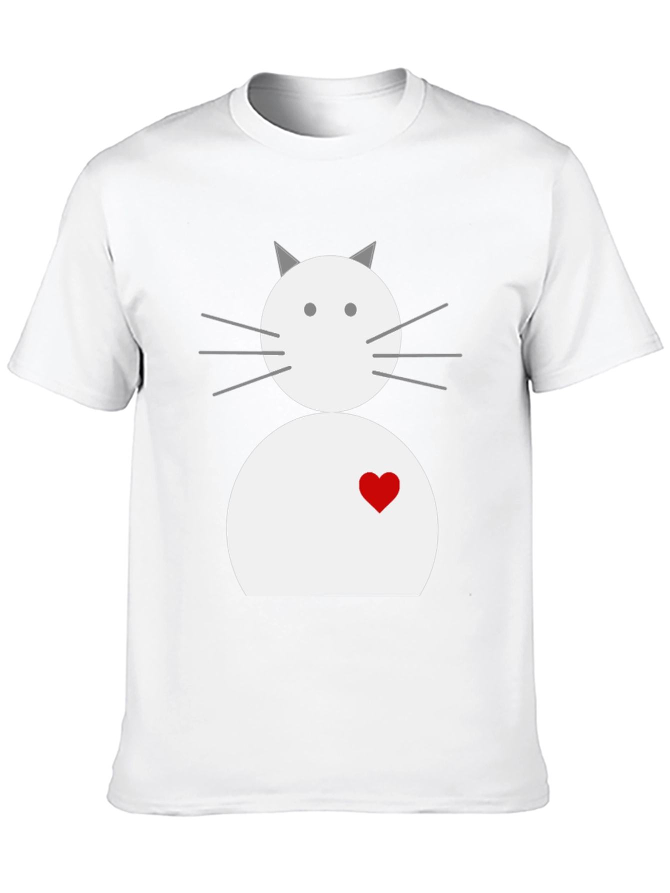 Black Cute Cat Graphic Tee - Black Cotton Blend Shirt view 10