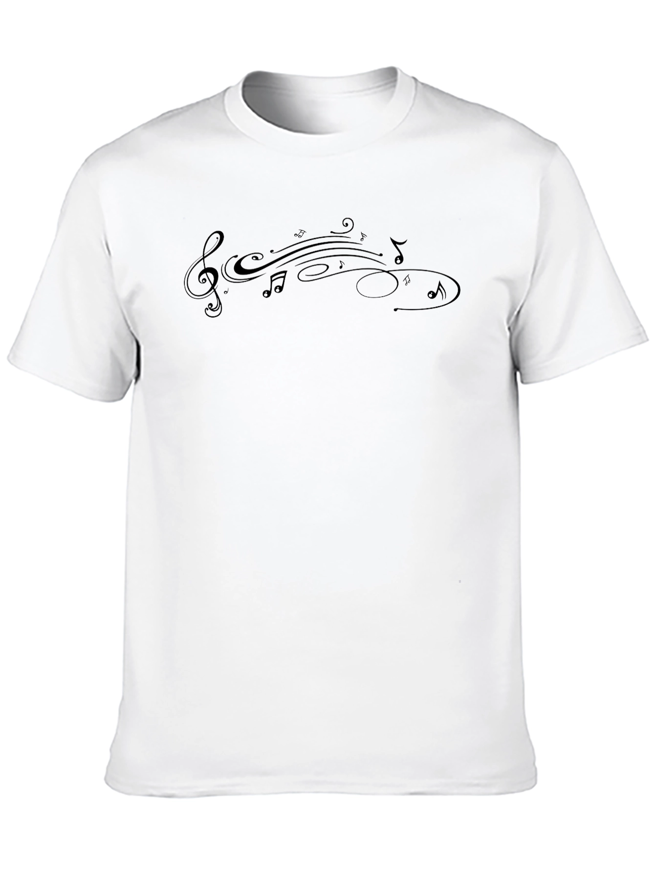 Black Musical Note Graphic Black T-Shirt view 10