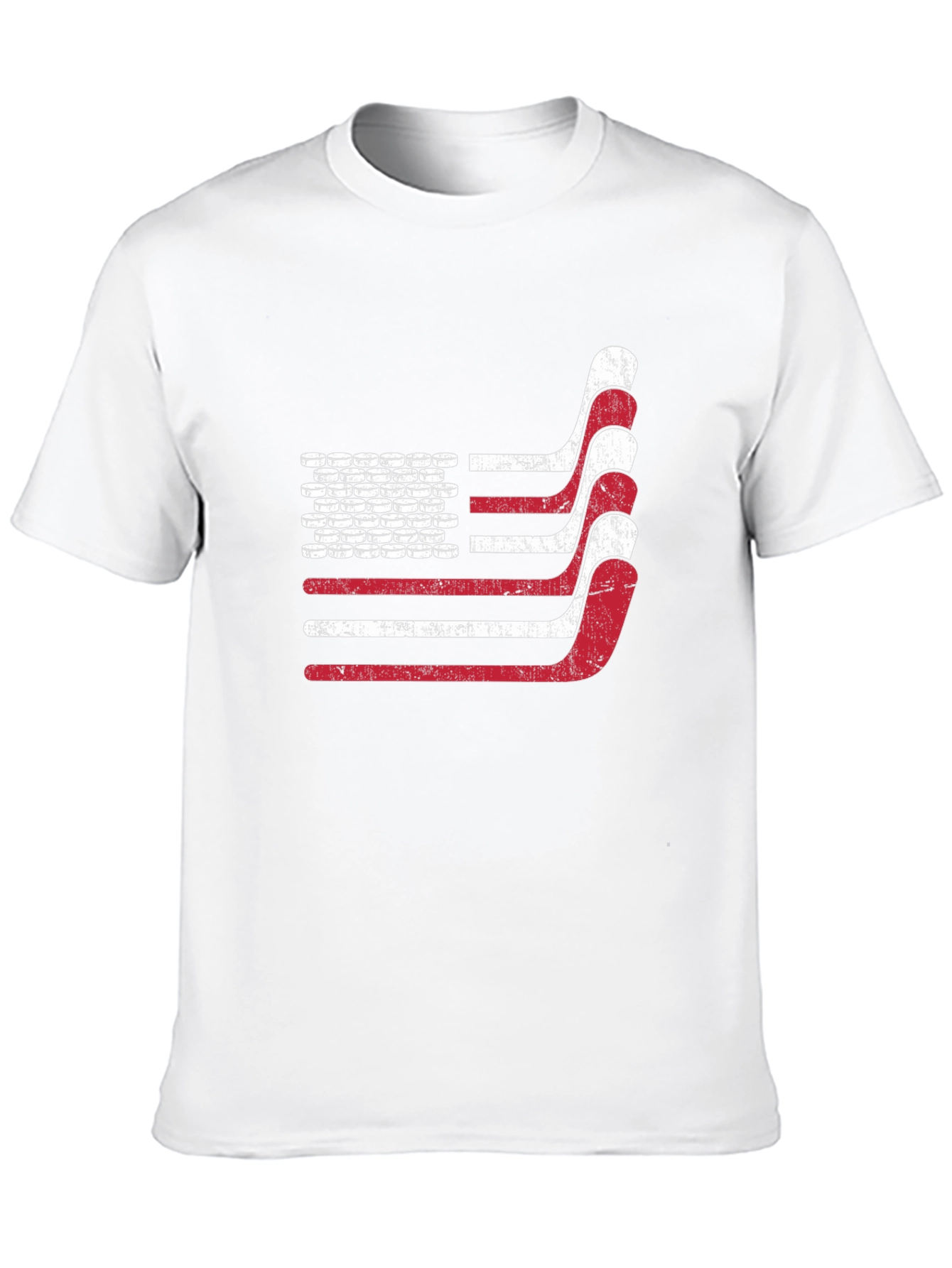 Black Hockey American Flag T-Shirt - Patriotic USA Tee view 10