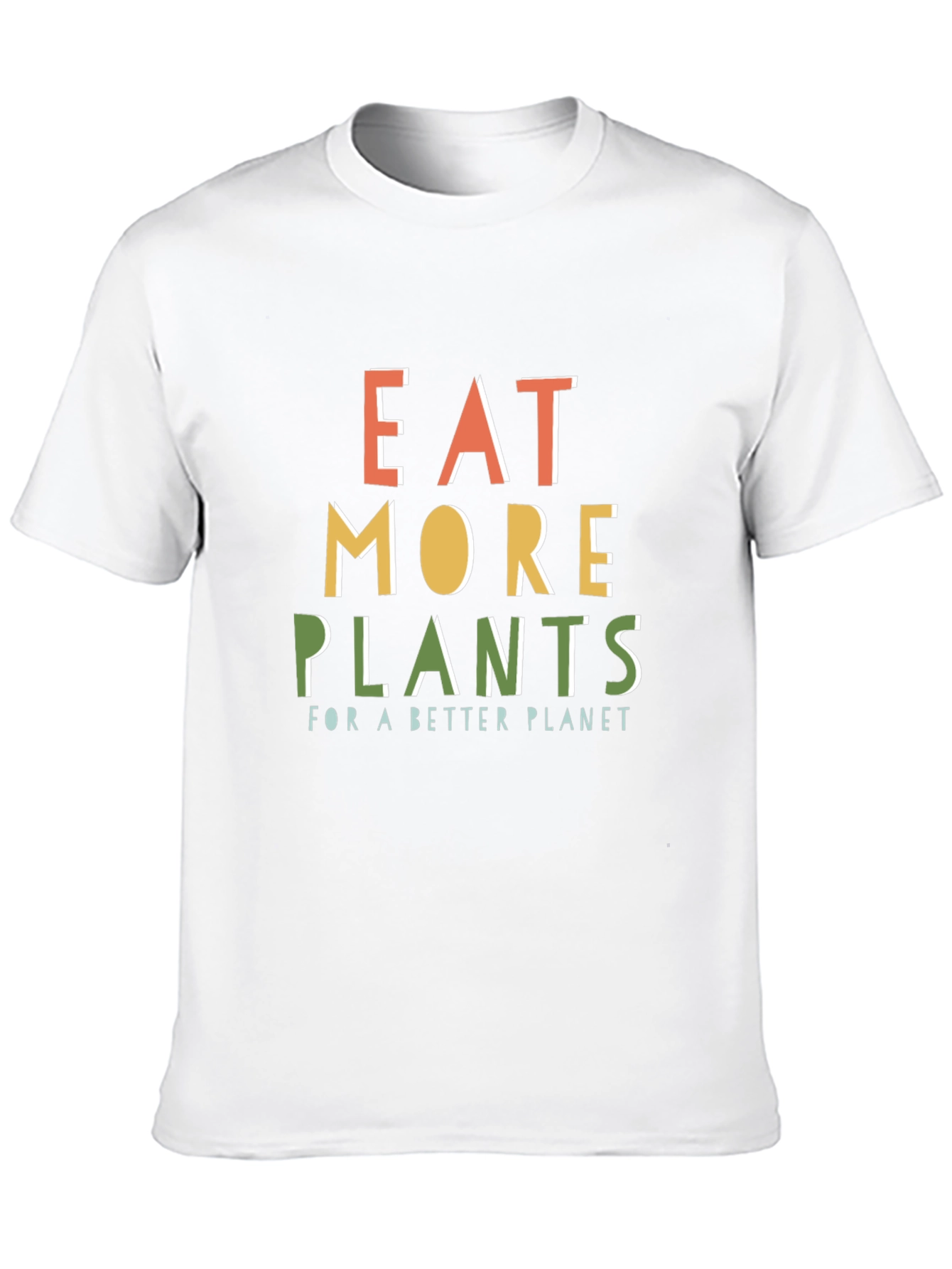 Black Eat More Plants Graphic T-Shirt view 10