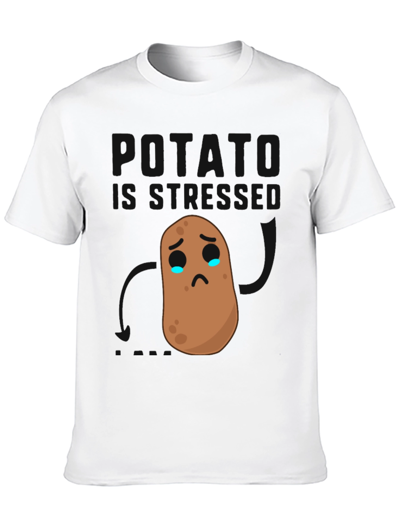 Black Sad Potato Graphic Tee - Black Cotton Comfort view 10
