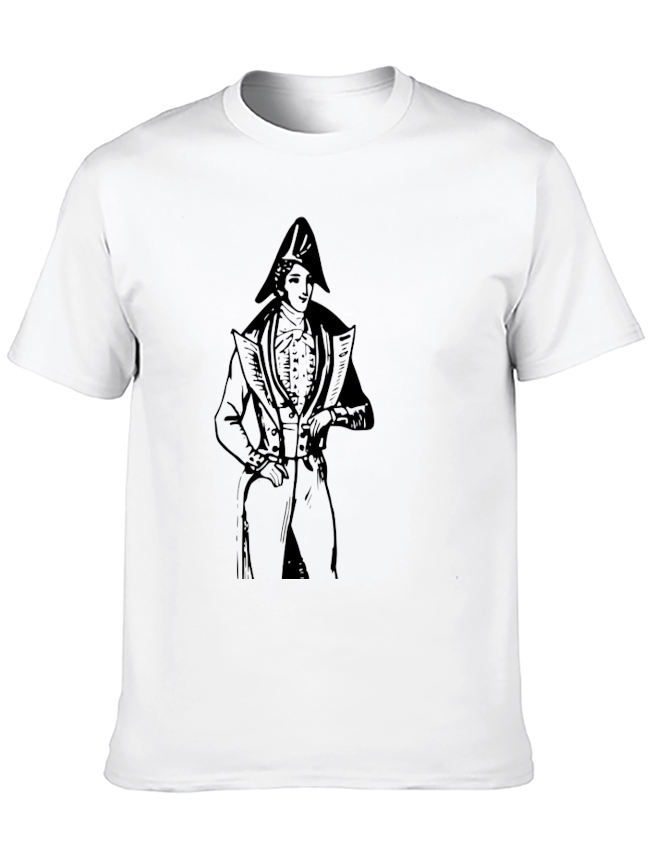 Black Napoleon Graphic Print Tee - Classic Black Cotton T-Shirt view 10