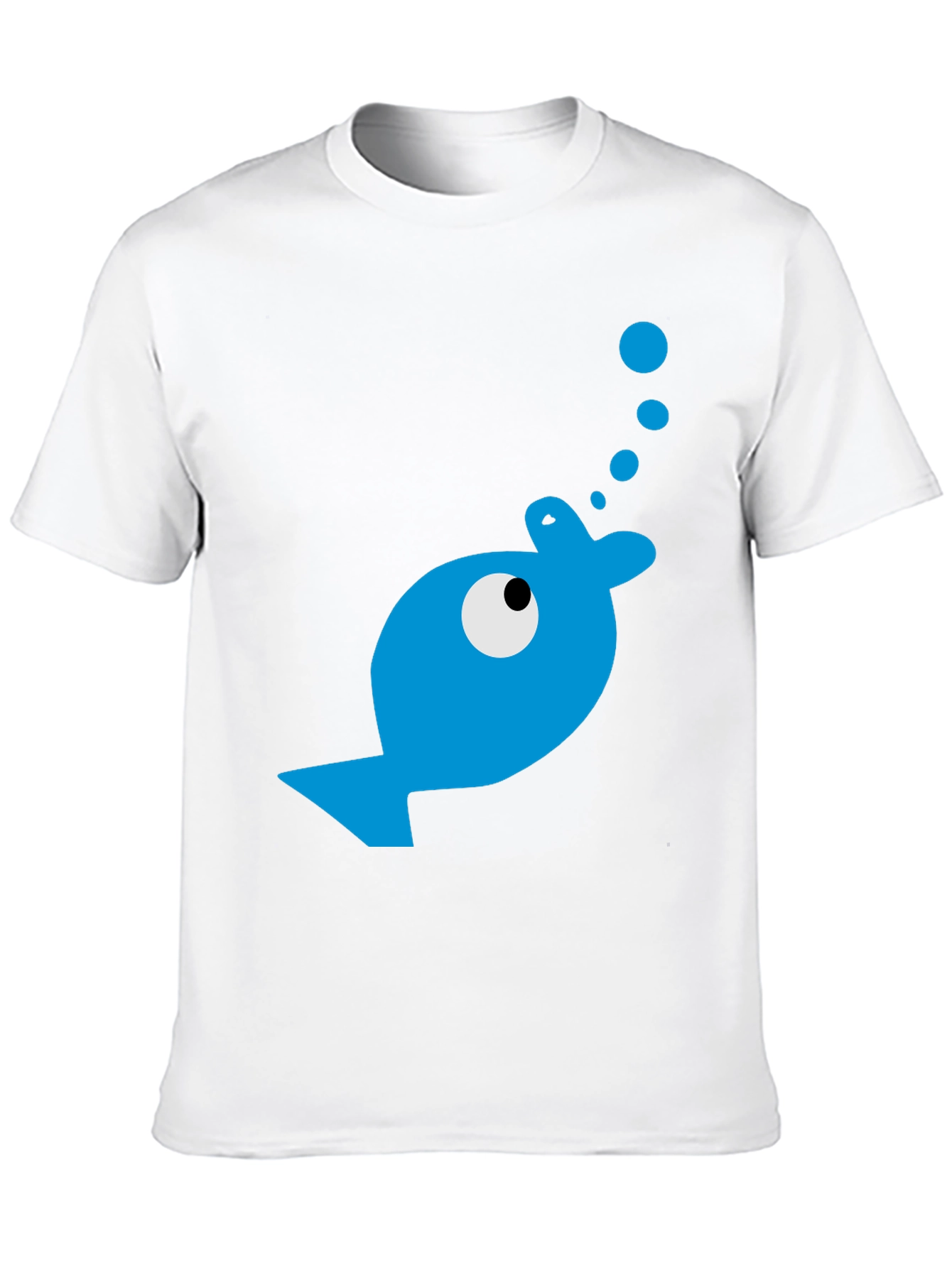 Black Blue Fish Graphic T-Shirt - Casual Comfort view 10