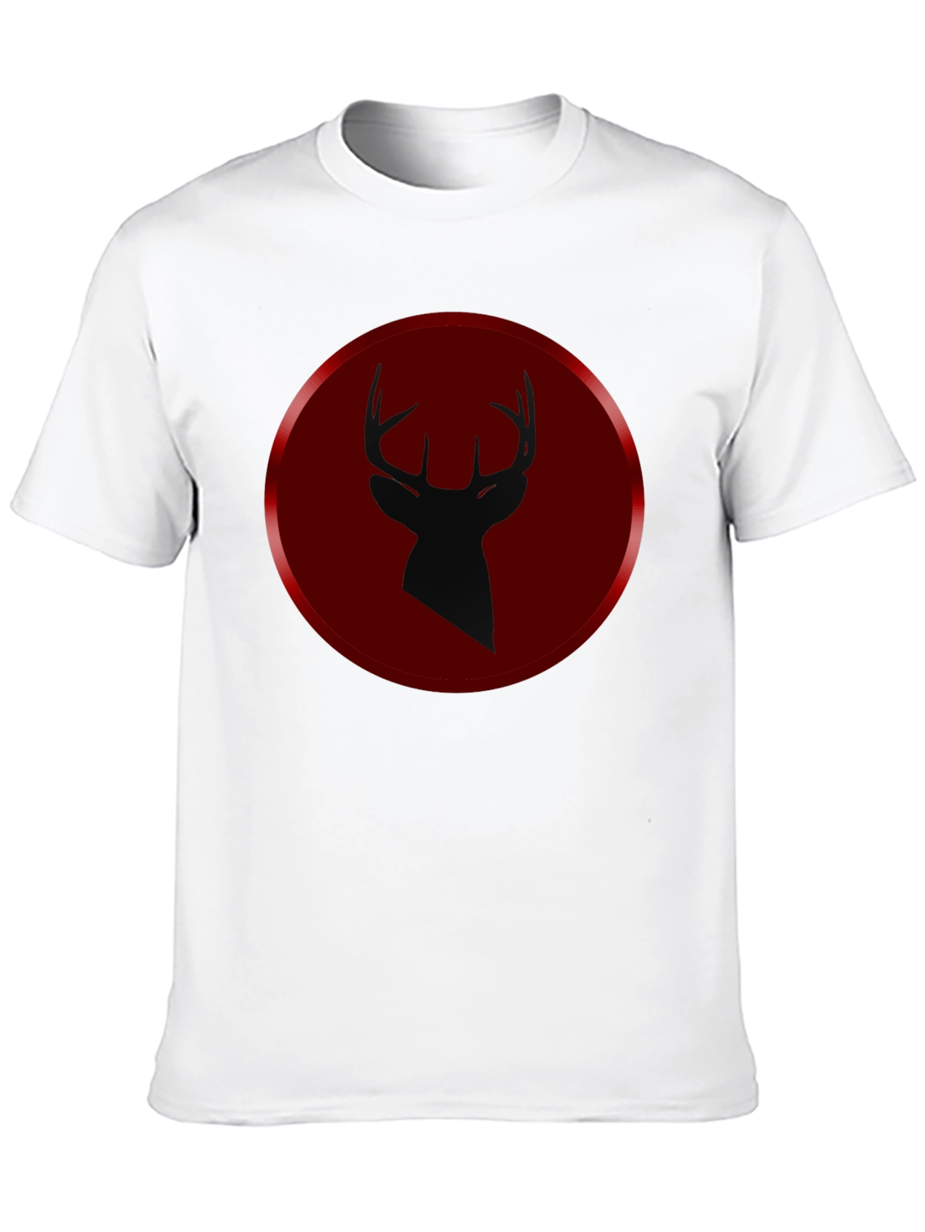 Black Deer Silhouette Graphic Tee - Men's Black T-Shirt view 10