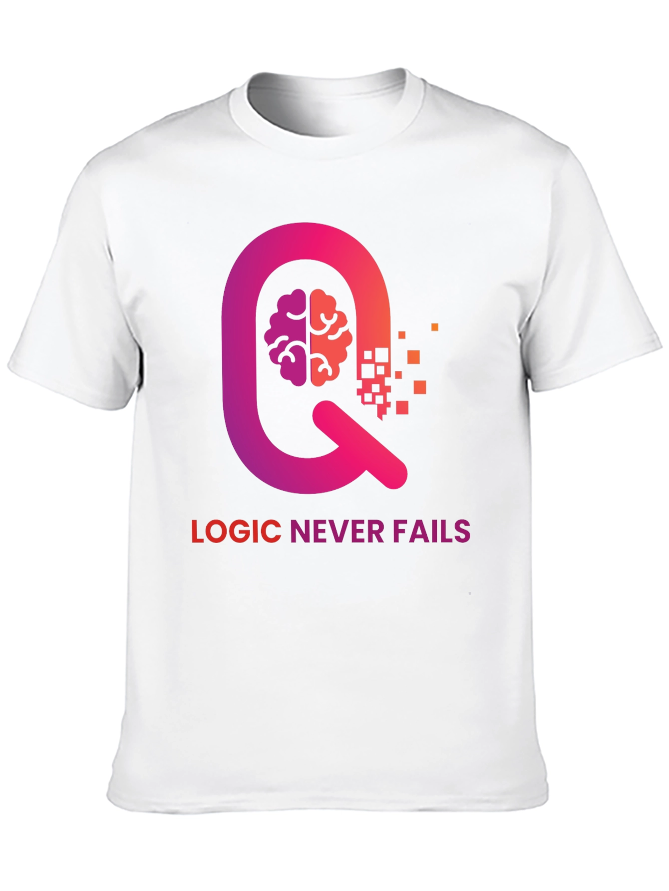 Black Logic Never Fails Graphic Tee view 10