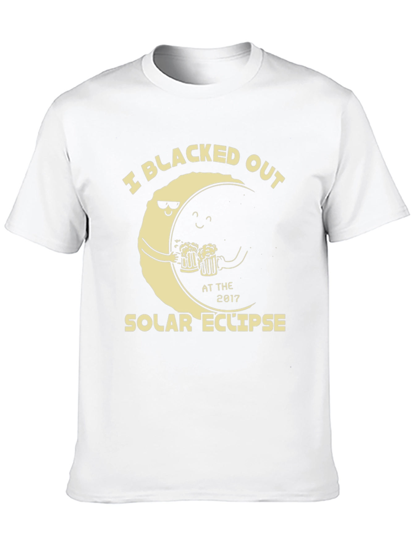 Black Blacked Out Solar Eclipse T-Shirt Funny Drinking Tee view 10