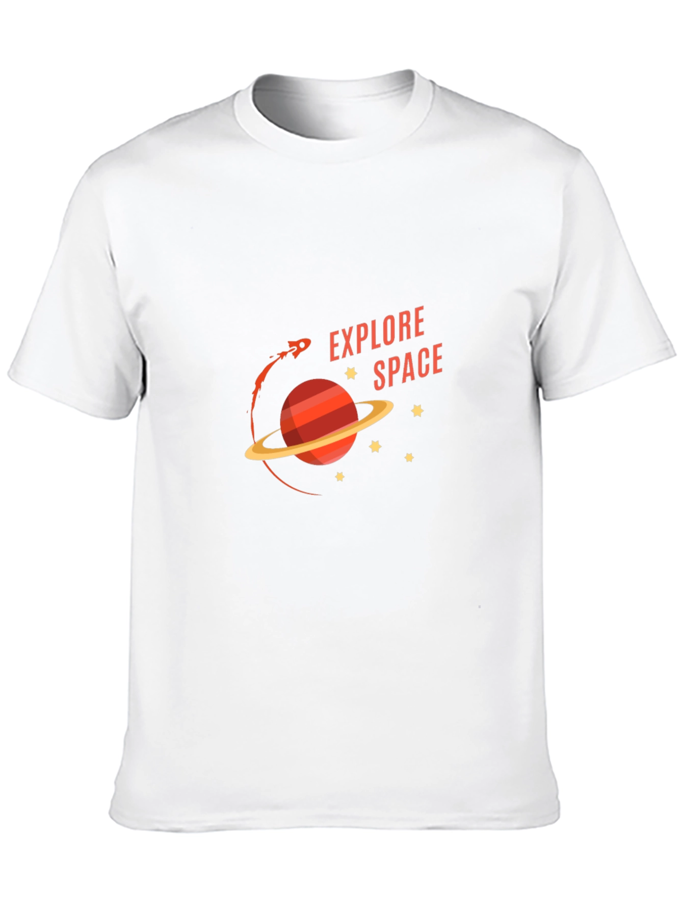 Black Explore Space Graphic Tee - Black Cotton T-Shirt view 10