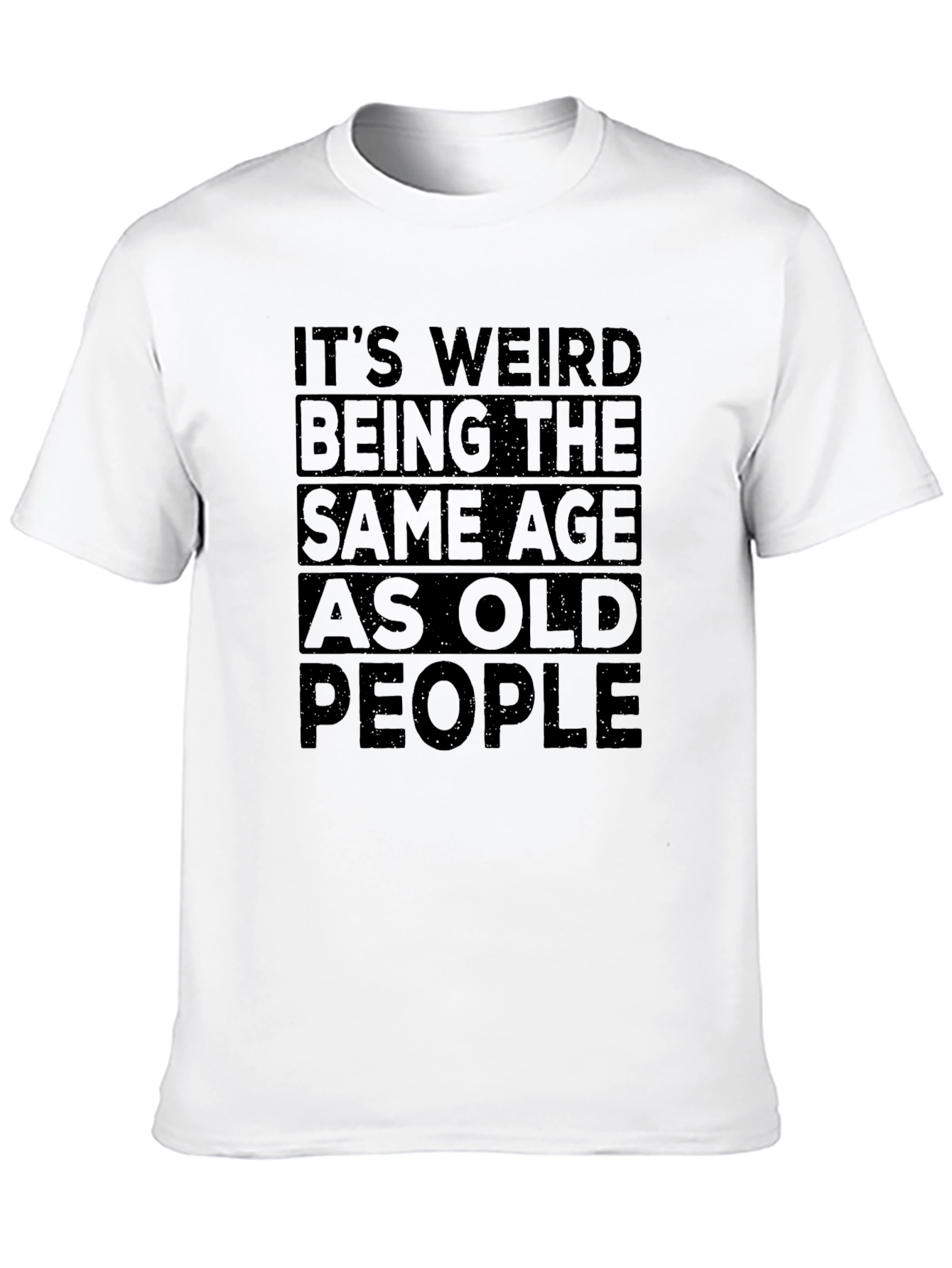 Black Funny "Same Age As Old People" Graphic Tee view 10