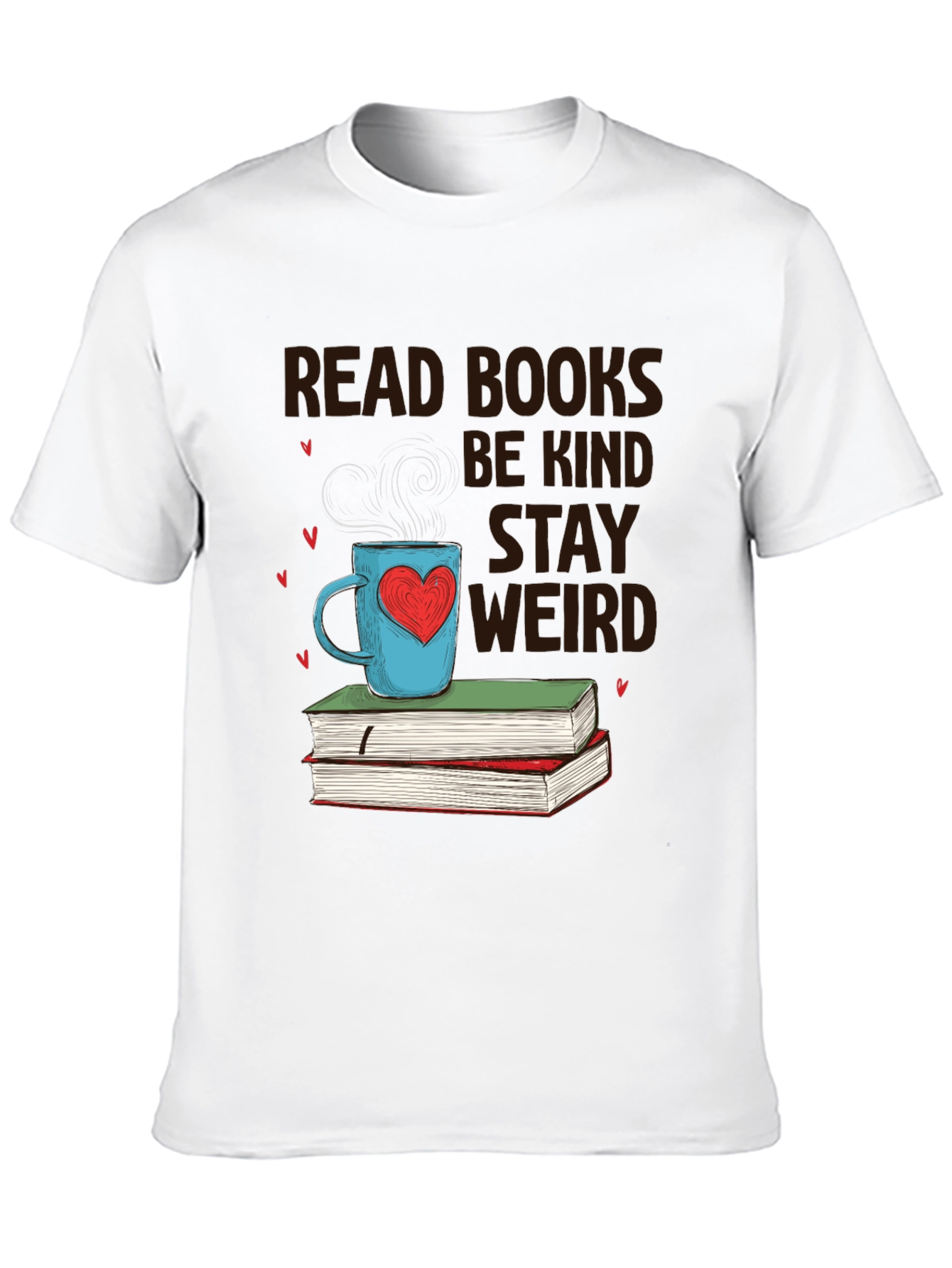 Black Read Books Be Kind Stay Weird T-Shirt view 10
